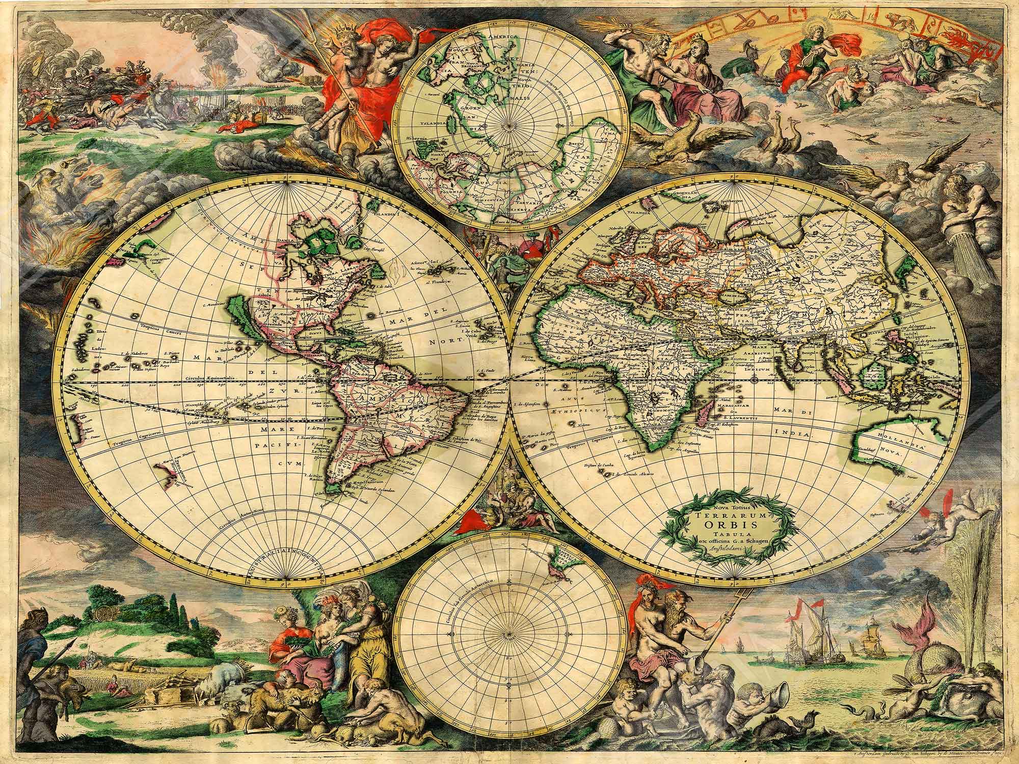 Carte Du Monde Antique Abstrait Toile Image Set Rouge Braun Art Décoration XXL Carte Du Monde Antique Abstrait Toile Image Set Rouge Braun Art Décoration XXL
