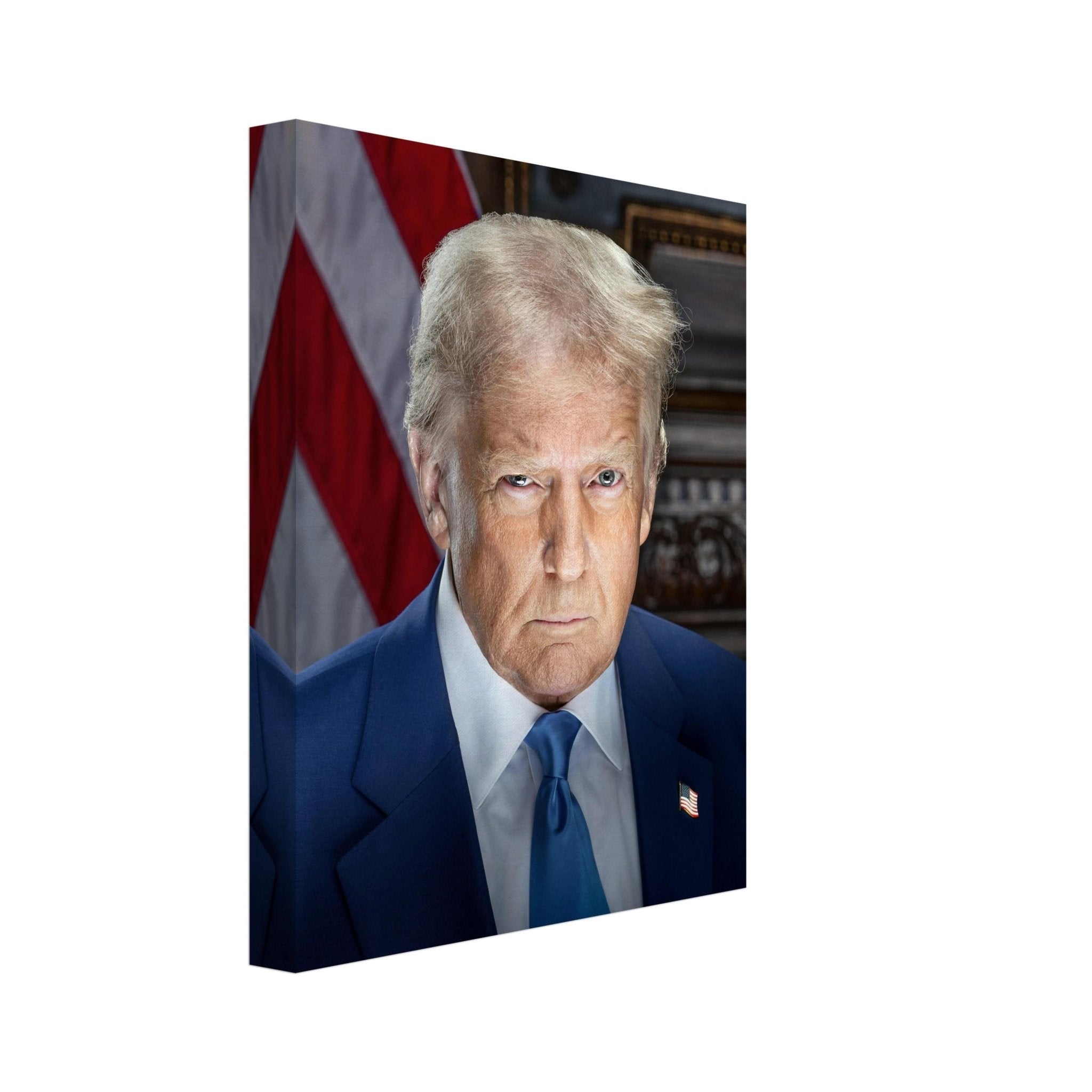 Donald Trump Canvas Print Presidential Portrait 47th President Patriotic USA Wall Art Gift - WallArtPrints4U