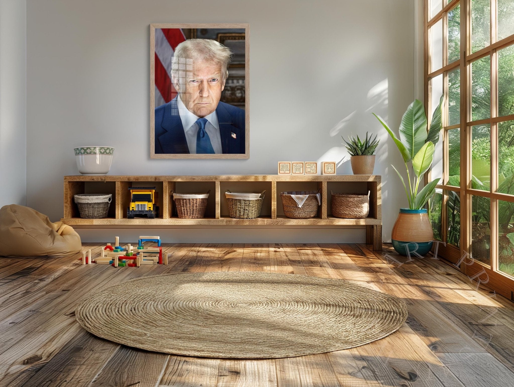 Donald Trump Digital Download Presidential Portrait 47th President Patriotic USA Wall Art Gift - WallArtPrints4U