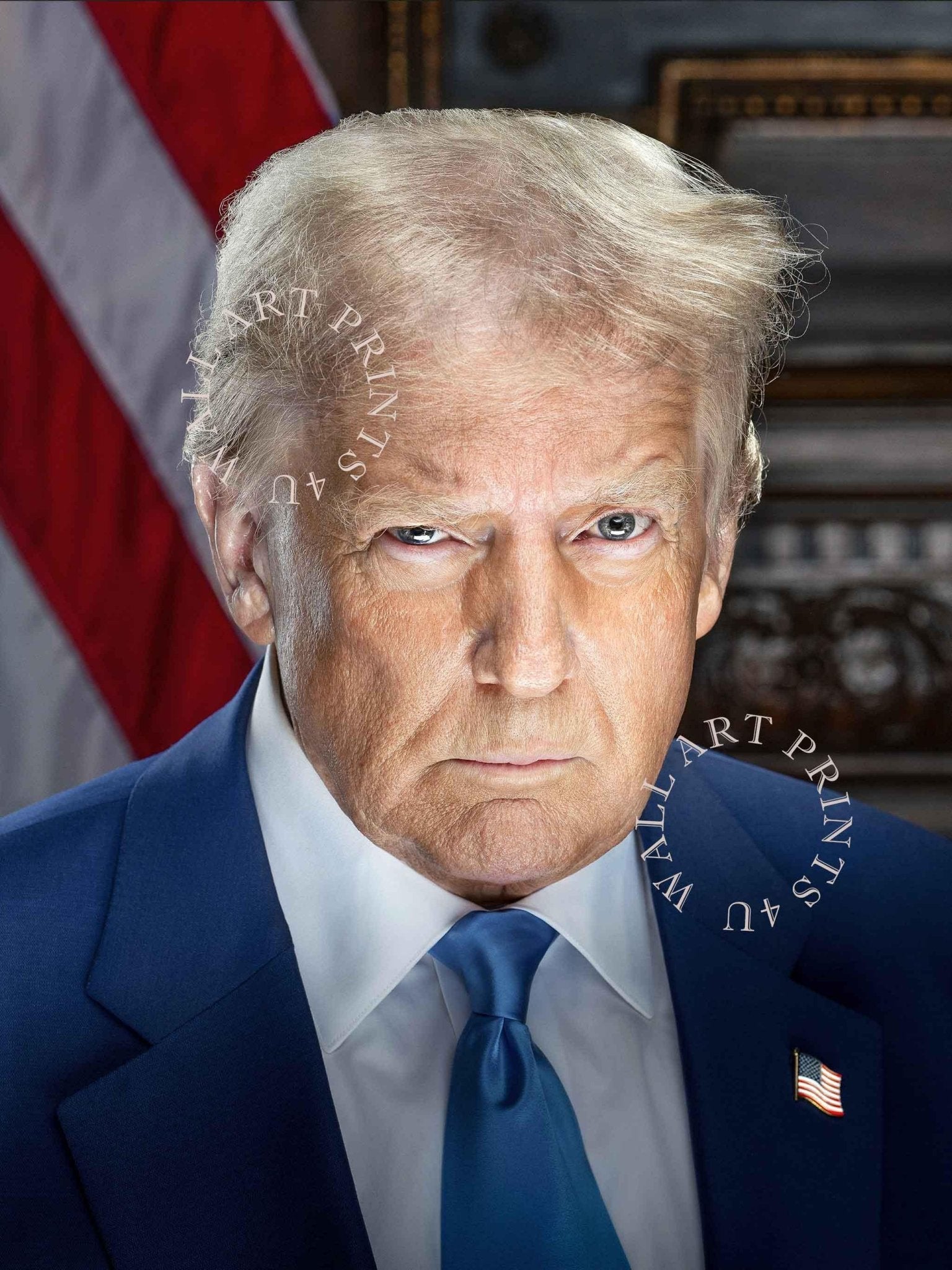 Donald Trump Poster Presidential Portrait 47th President Patriotic USA Wall Art Gift - WallArtPrints4U