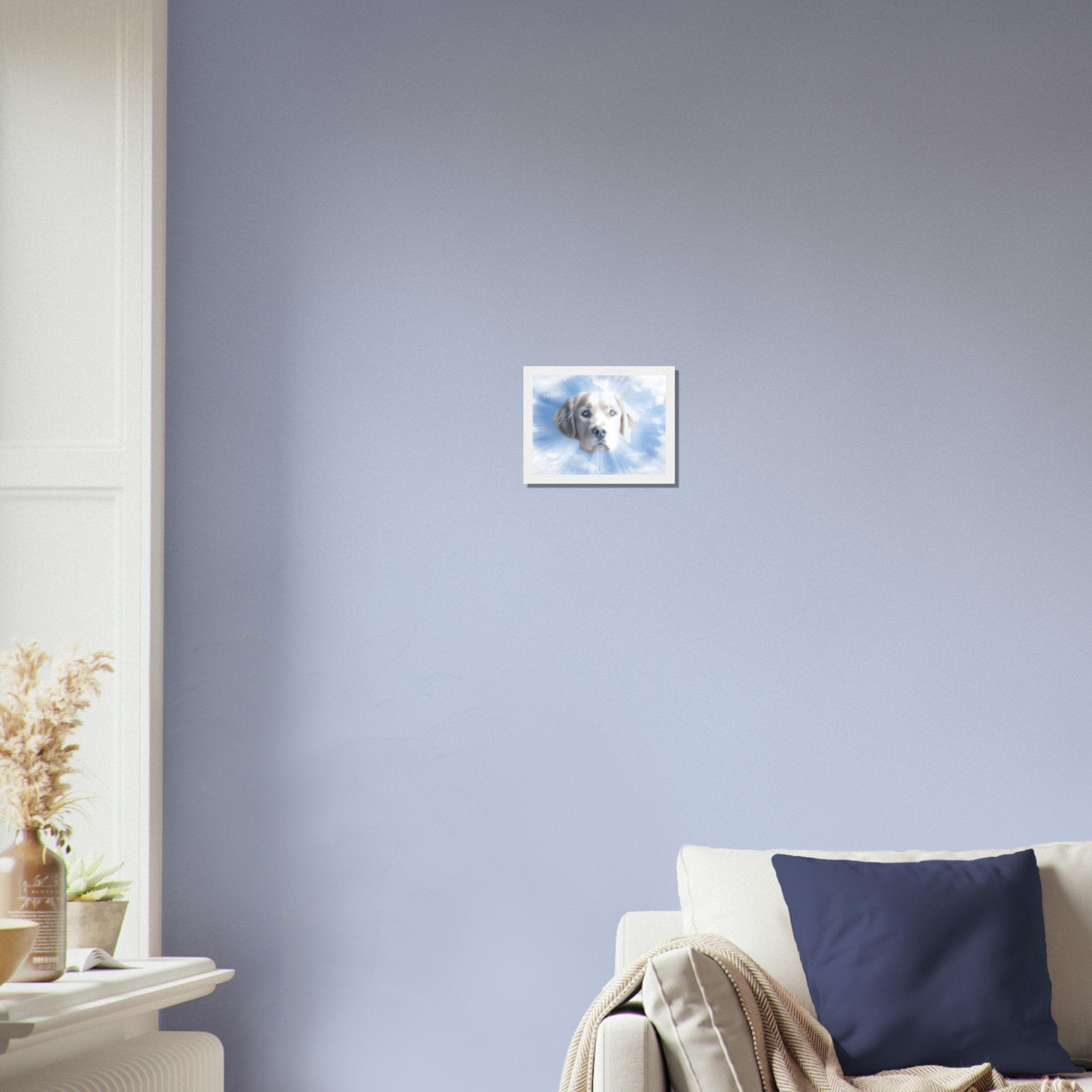 Heavenly Pet Portrait Framed Custom Print, Dog Portrait From Photo - WallArtPrints4U