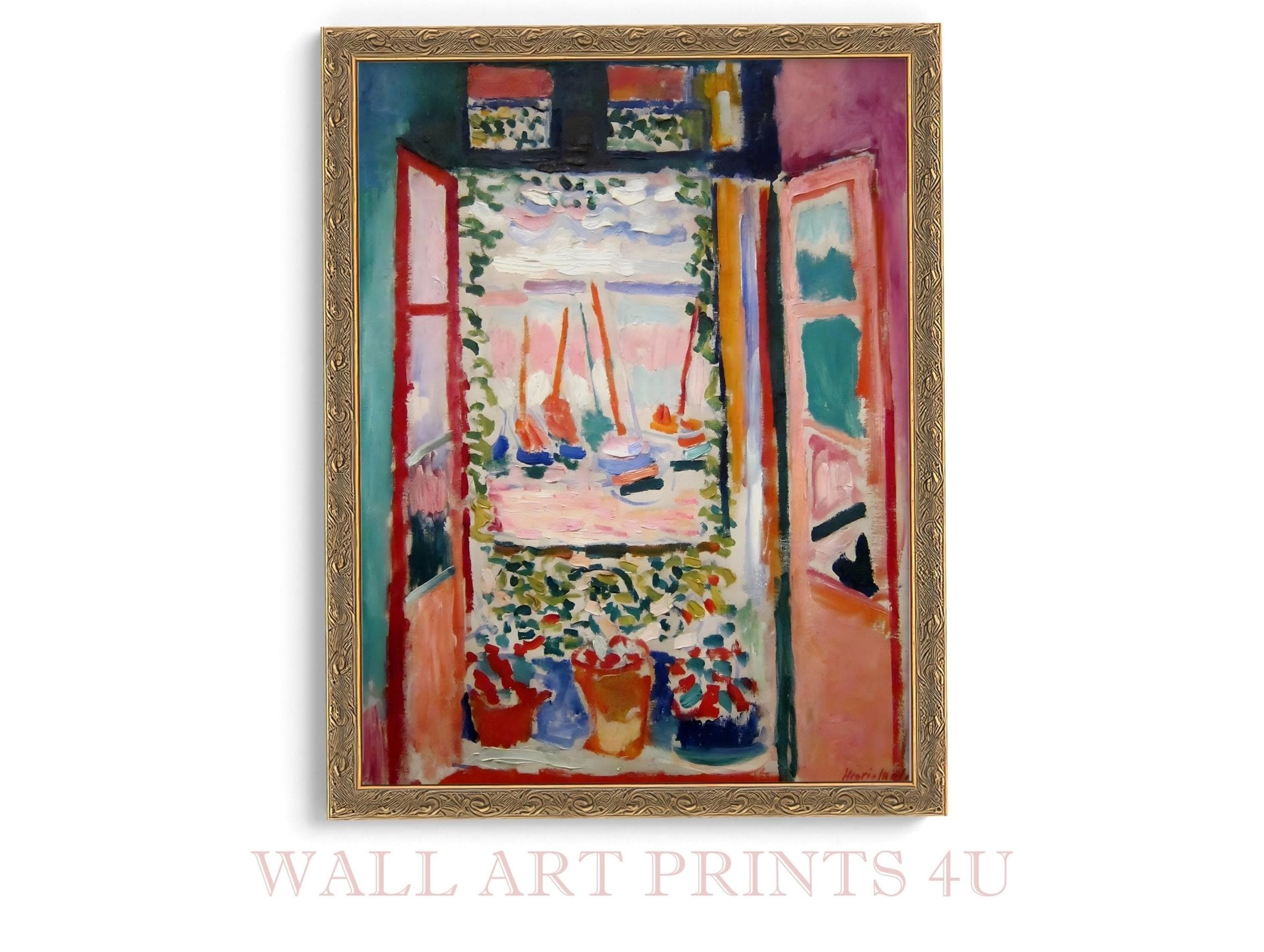 Matisse Open Window Framed Print Fauvism Wall Art Henri Matisse Home Decor Collioure Gift Print - WallArtPrints4U