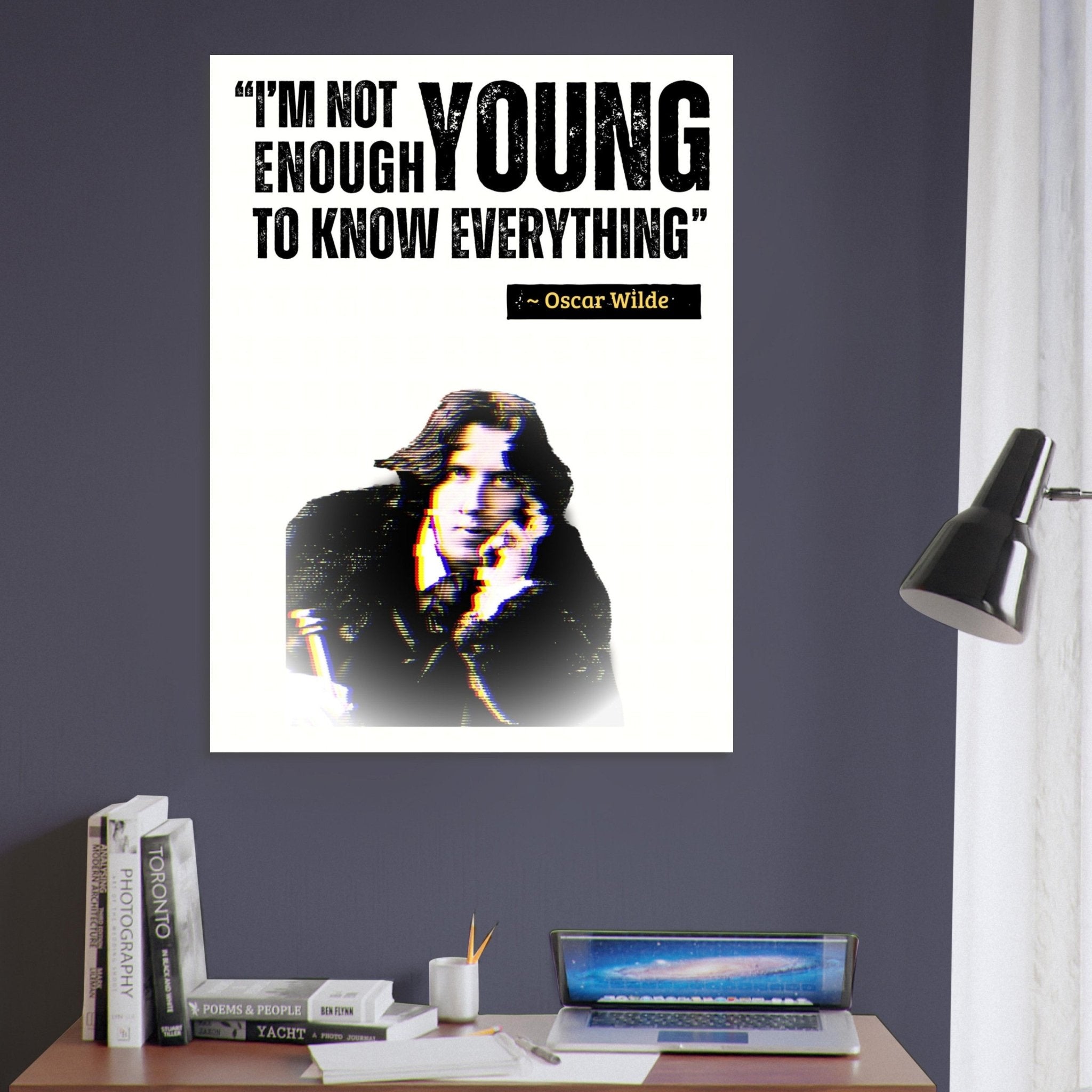 Oscar Wilde Quote Poster - Witty Vintage Literary Wall Art in Grunge Style for Home Office Decor - WallArtPrints4U