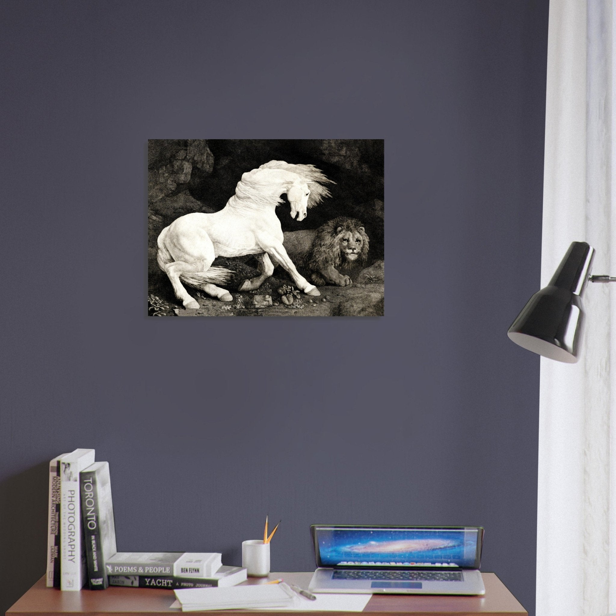 Vintage Frightened Horse Digital Download, A Horse Affrighted By A Lion - George Stubbs Printable D/load - WallArtPrints4U