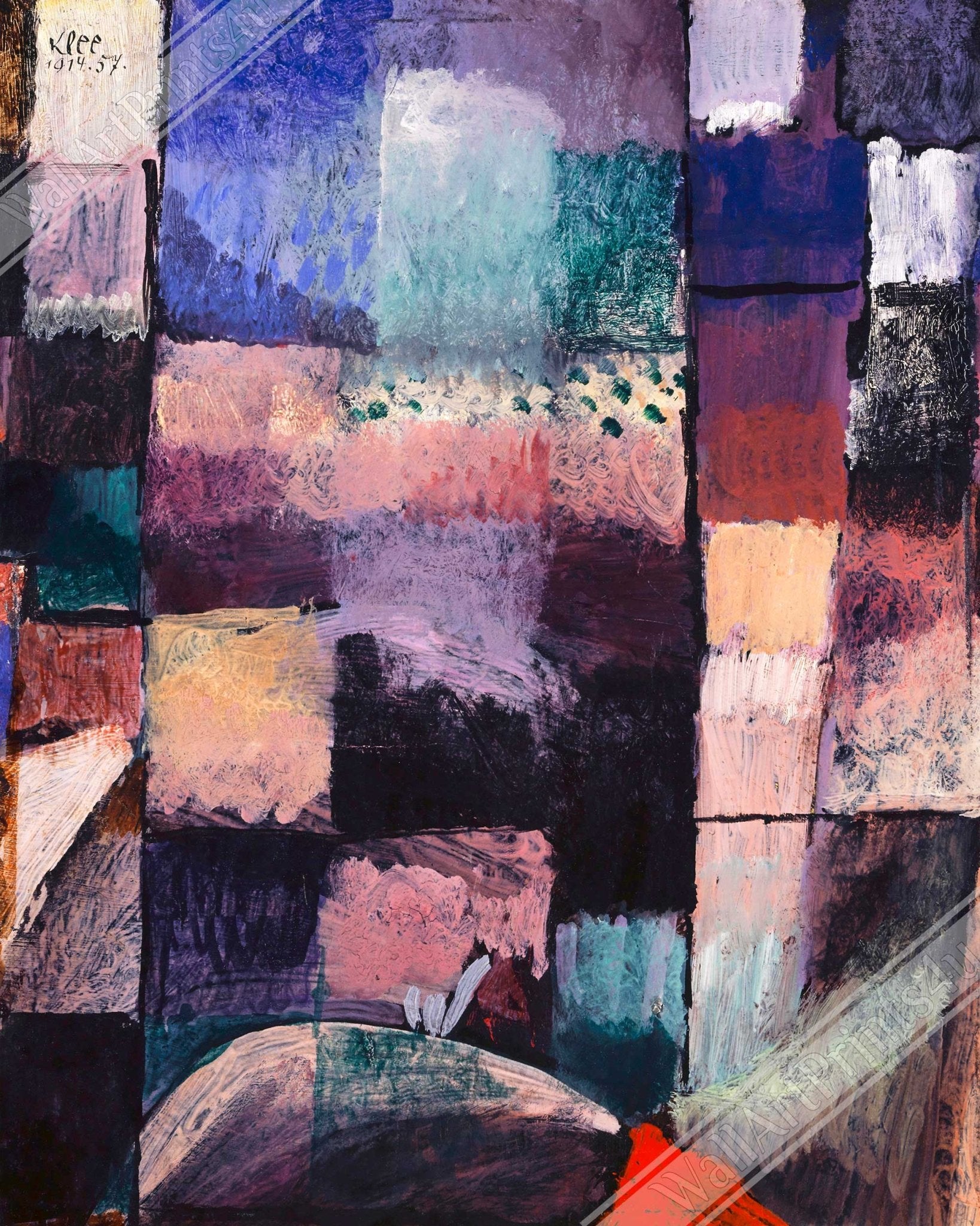 Abstract Art Framed Print, Paul Klee Framed About A Motif From Hammermet 1914 Vintage Framed - WallArtPrints4U