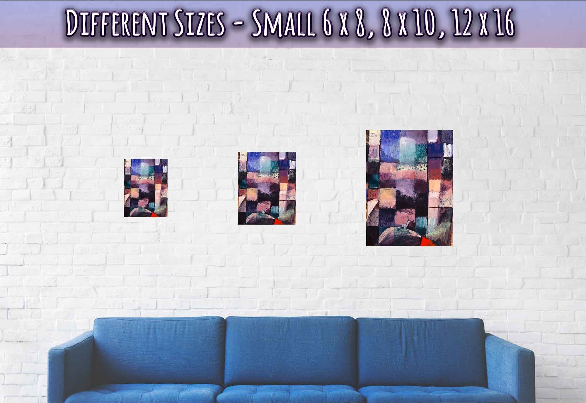 Abstract Art Poster, Paul Klee Prints About A Motif From Hammermet 1914 Vintage Poster - WallArtPrints4U