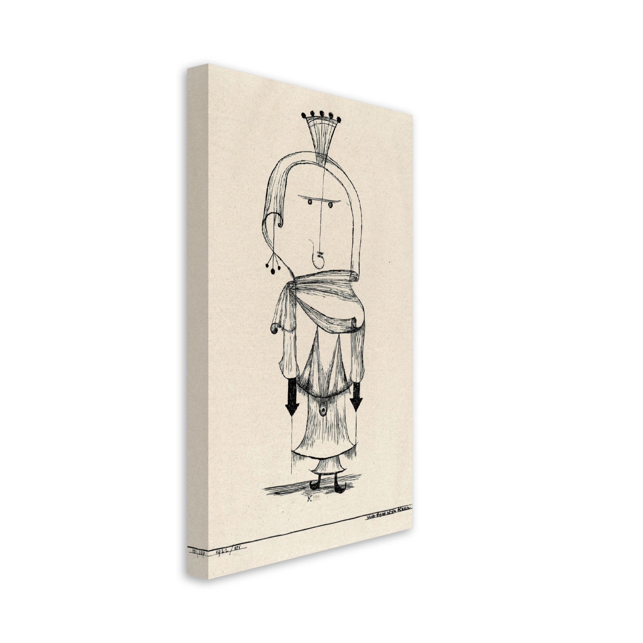 Abstract Witch Canvas Print, Paul Klee Witch Comb Canvas, Paul Klee Canvass Abstract Witch Art - WallArtPrints4U