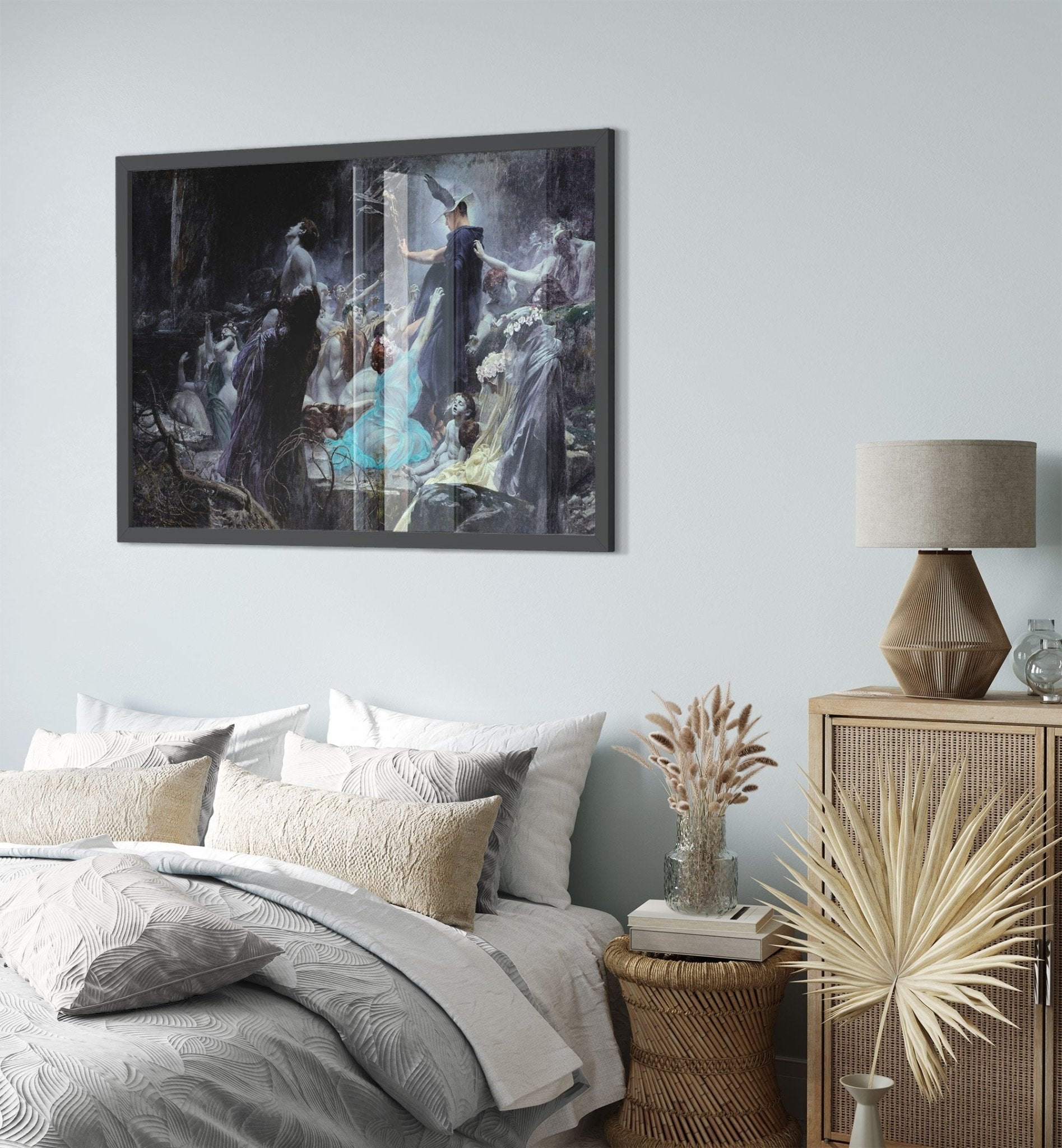 Adolf Hiremy Hirsch Framed Print, Souls On The Banks Of The Archeron Framed - WallArtPrints4U