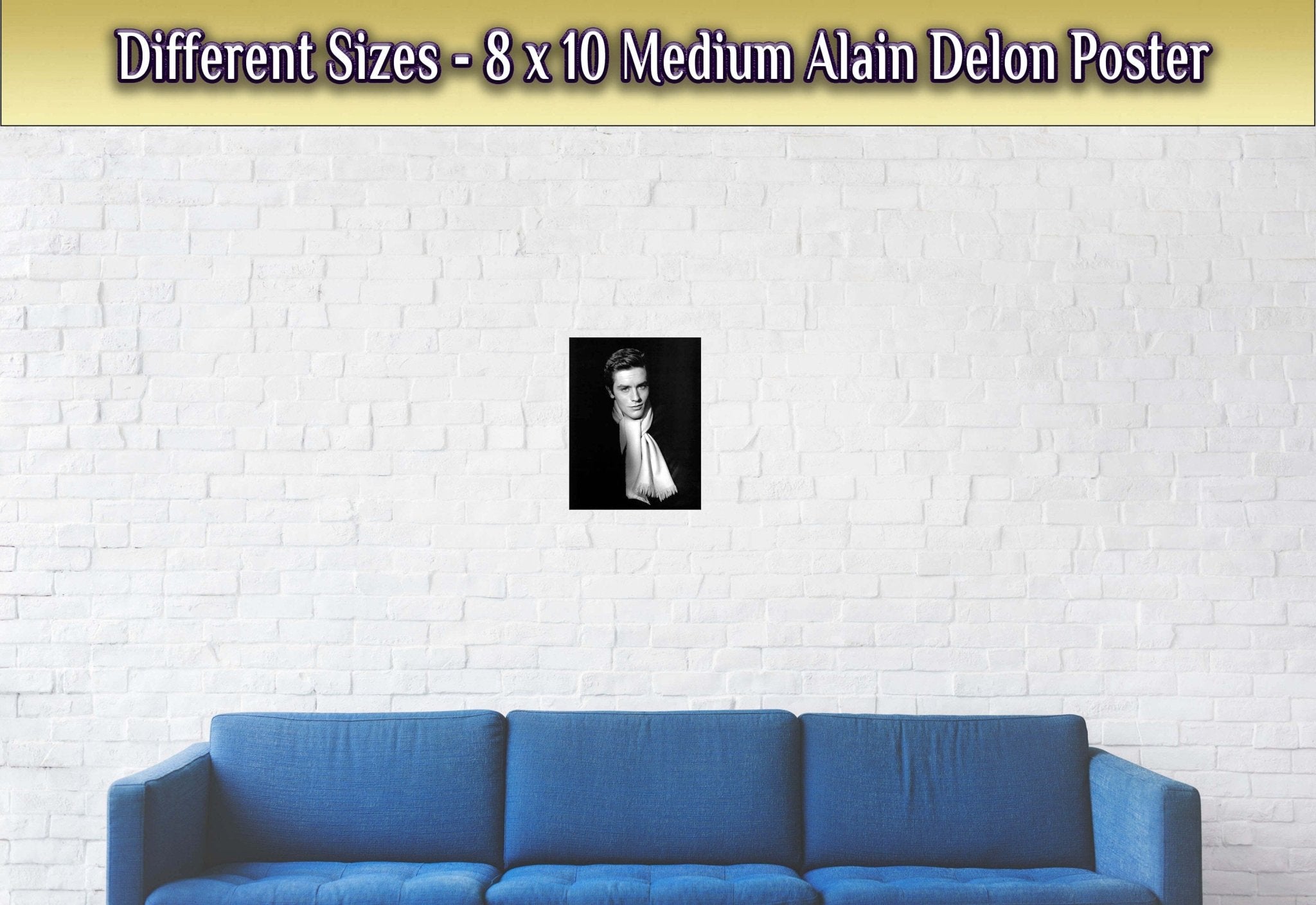 Alain Delon Poster, 1960'S Male Sex Symbol, Vintage Photo, Alain Delon Print, Silver Screen Star - WallArtPrints4U