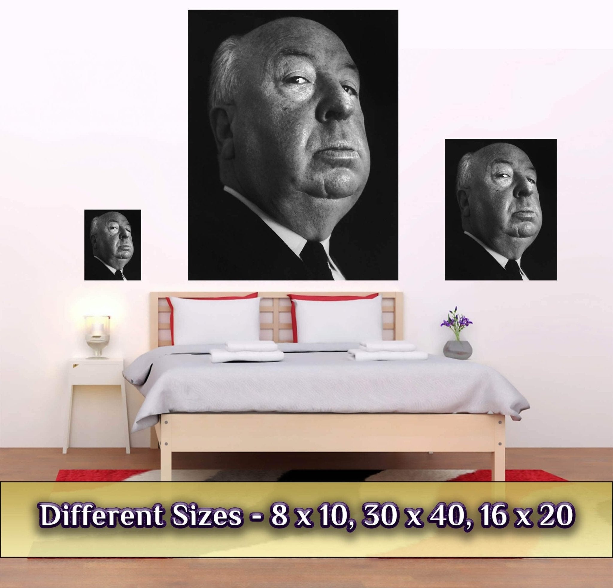 Alfred Hitchcock Poster, Master Of Suspense, Vintage Photo, Alfred Hitchcock Print - Legend Of Hollywood - WallArtPrints4U