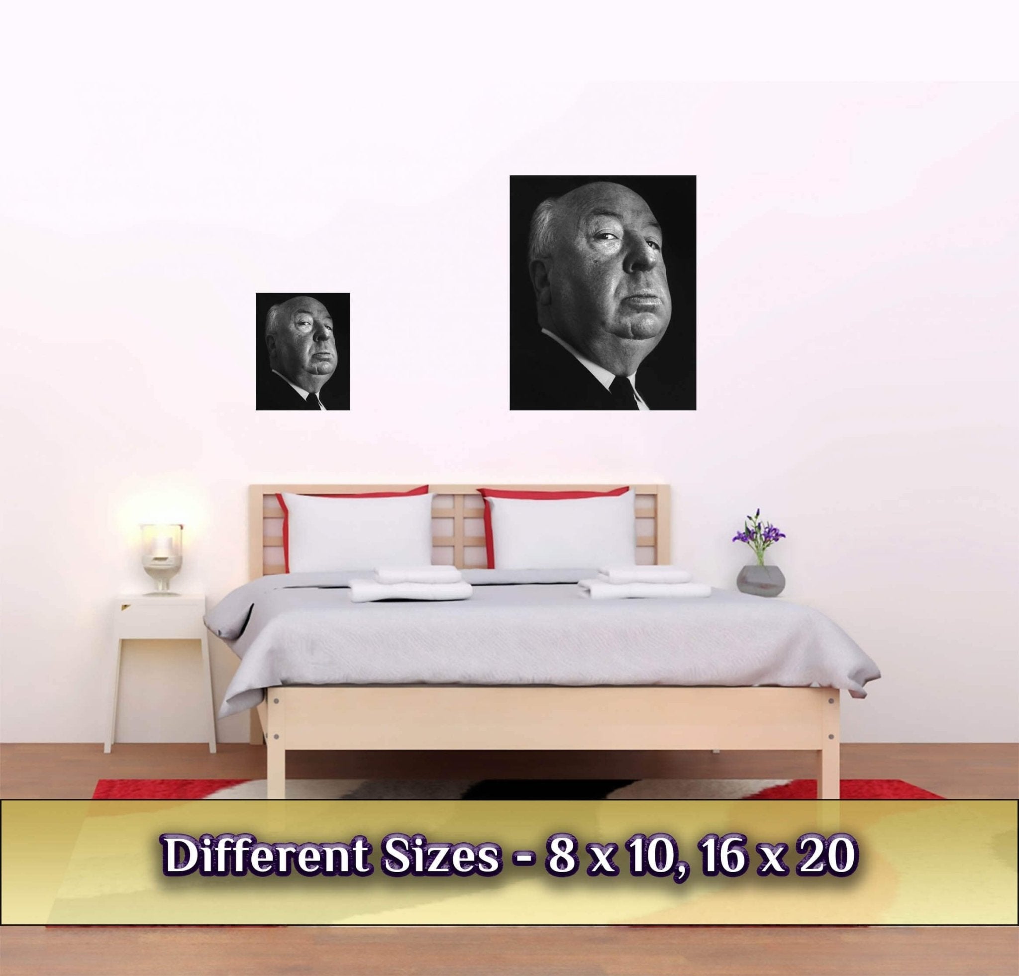 Alfred Hitchcock Poster, Master Of Suspense, Vintage Photo, Alfred Hitchcock Print - Legend Of Hollywood - WallArtPrints4U