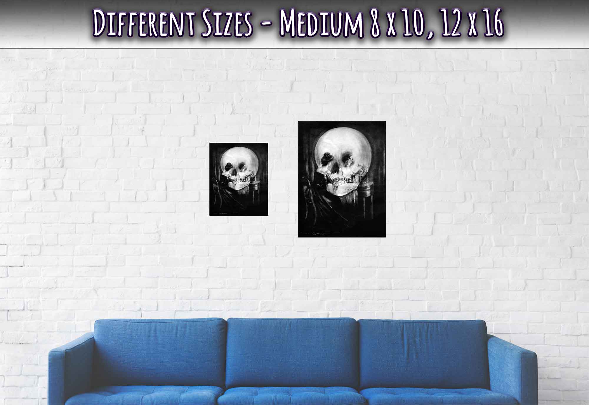 All Is Vanity Poster - Human Skull Illusion Poster - All Is Vanity Print Charles Allan Gilbert - WallArtPrints4U