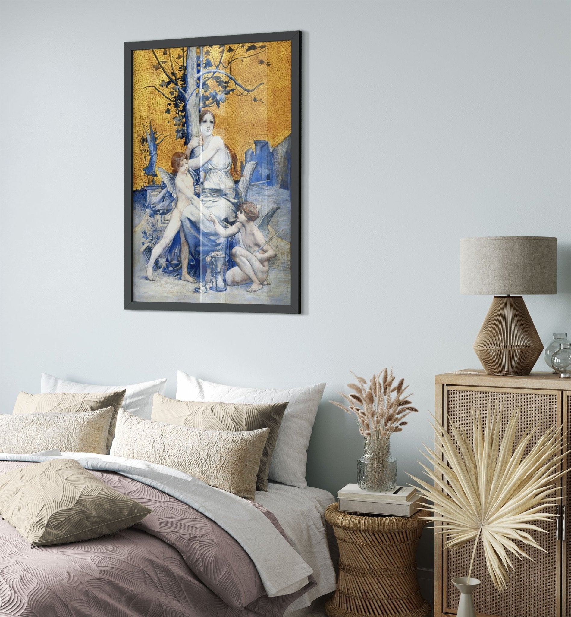 Allegory Of Time Framed Print Framed Luc Oliver Merson 1896 Vintage Framed Print With Hangers Option - WallArtPrints4U