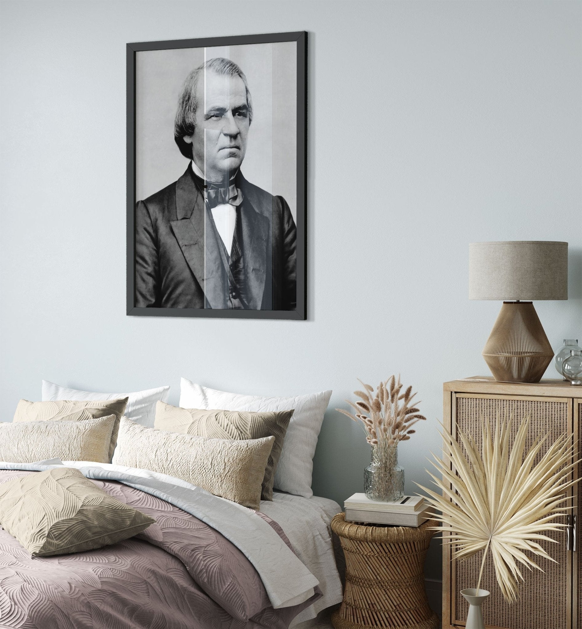 Andrew Johnson Framed, 17th President Of Usa, Vintage Photo Portrait - Andrew Johnson Framed Print - WallArtPrints4U