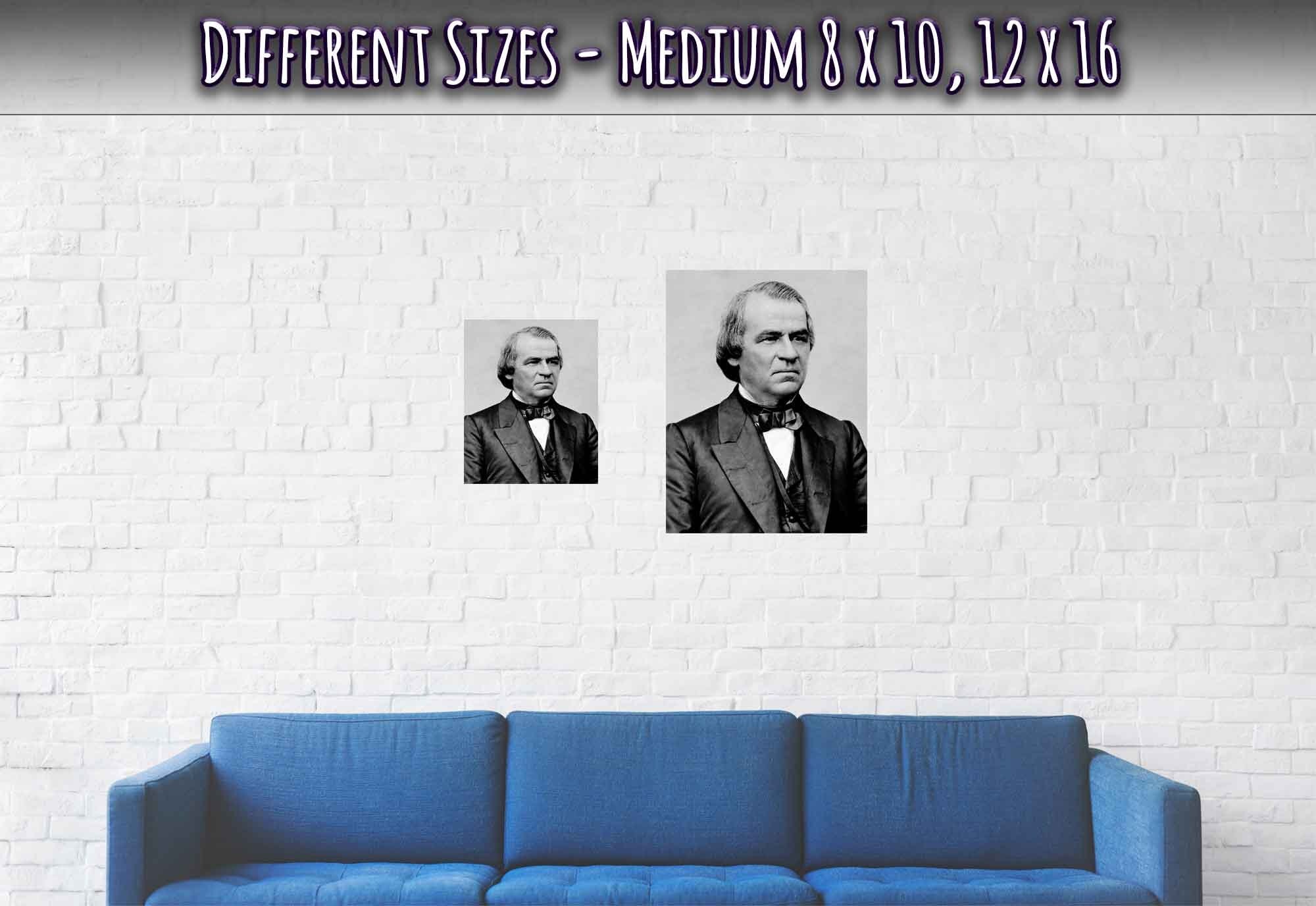 Andrew Johnson Poster, 17th President Of Usa, Vintage Photo Portrait - Andrew Johnson Print - WallArtPrints4U