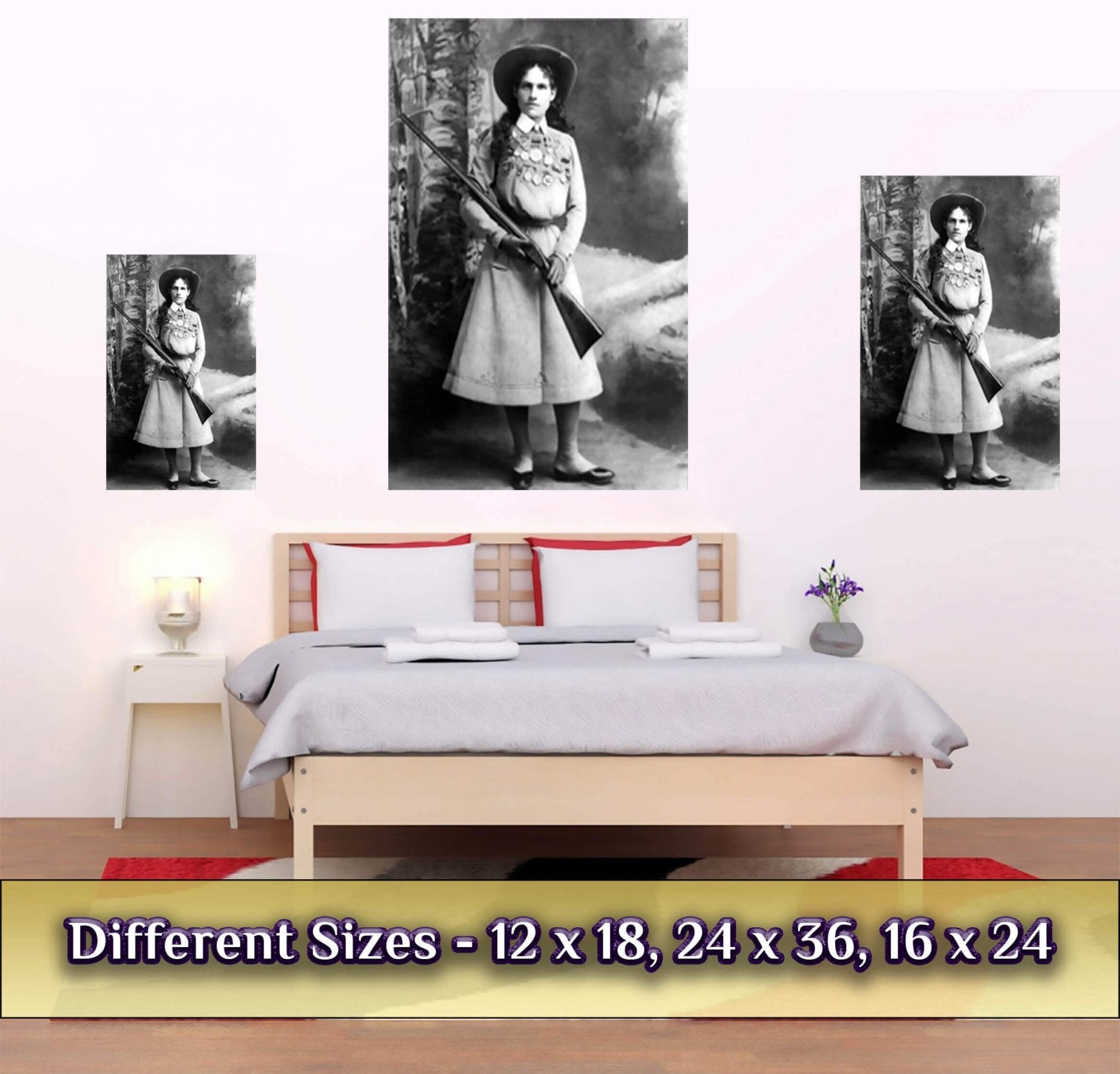 Annie Oakley Poster, Sharp Shooter, Vintage Photo - Iconic Annie Oakley Print - Little Sure Shot - WallArtPrints4U