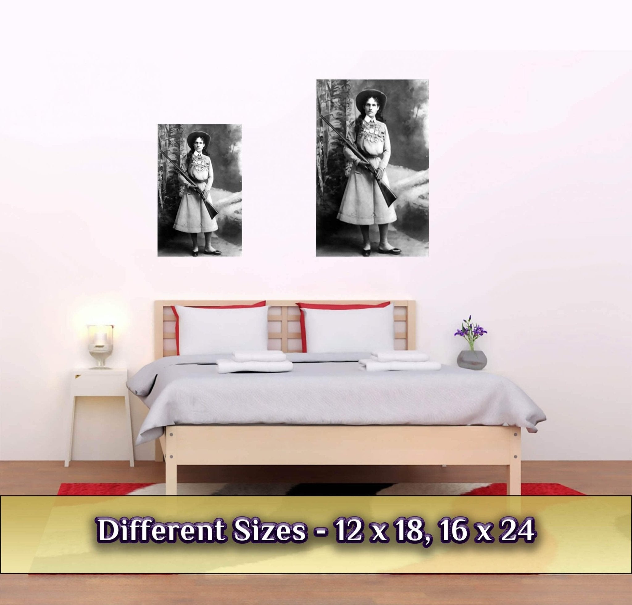 Annie Oakley Poster, Sharp Shooter, Vintage Photo - Iconic Annie Oakley Print - Little Sure Shot - WallArtPrints4U
