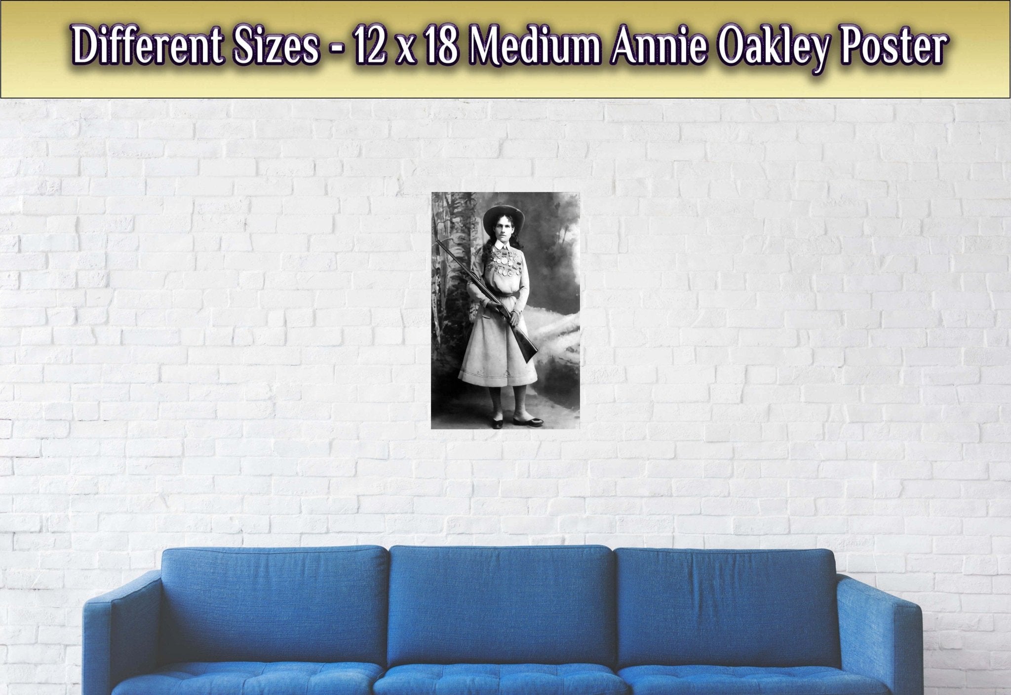Annie Oakley Poster, Sharp Shooter, Vintage Photo - Iconic Annie Oakley Print - Little Sure Shot - WallArtPrints4U