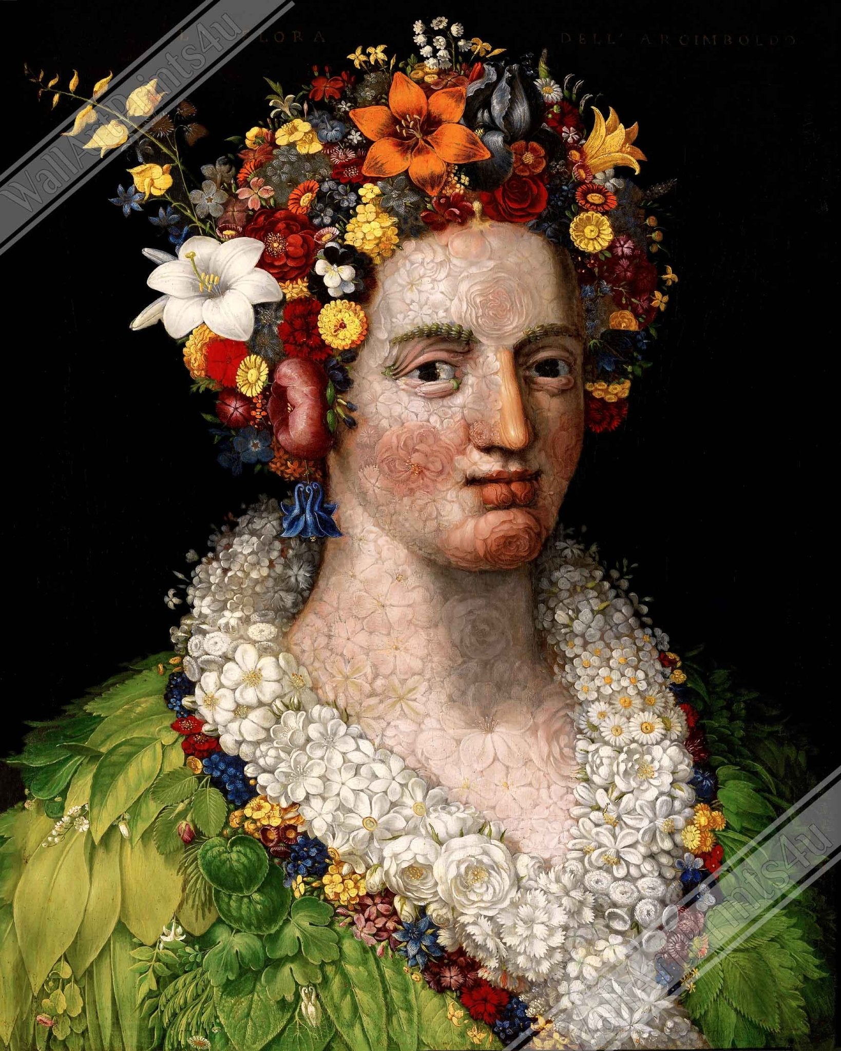 Arcimboldo Flora Framed Print - Giuseppe Arcimboldo Flora Framed - WallArtPrints4U