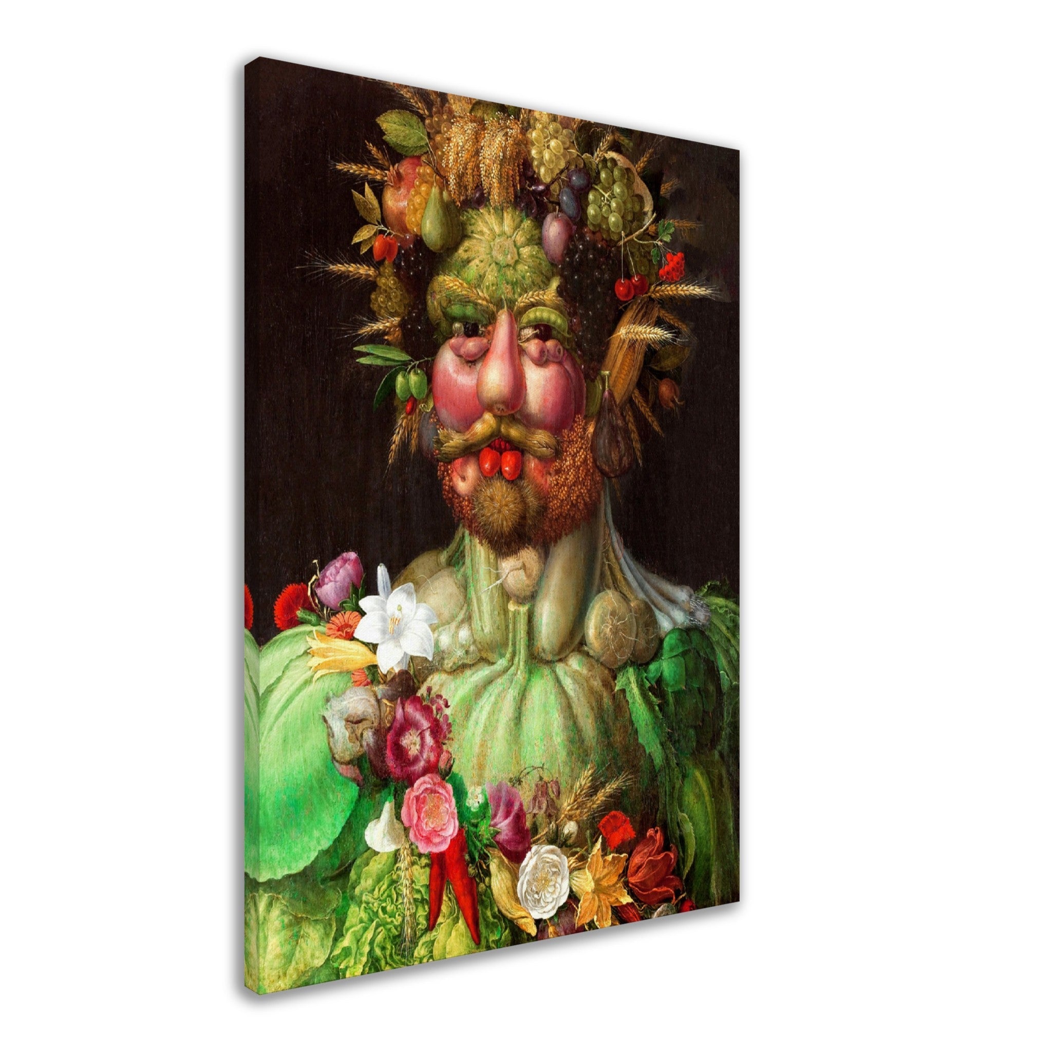 Arcimboldo Print Vertumus Rudolf 2nd, Giuseppe Arcimboldo Vegetable Fruit Face Canvas Print - WallArtPrints4U
