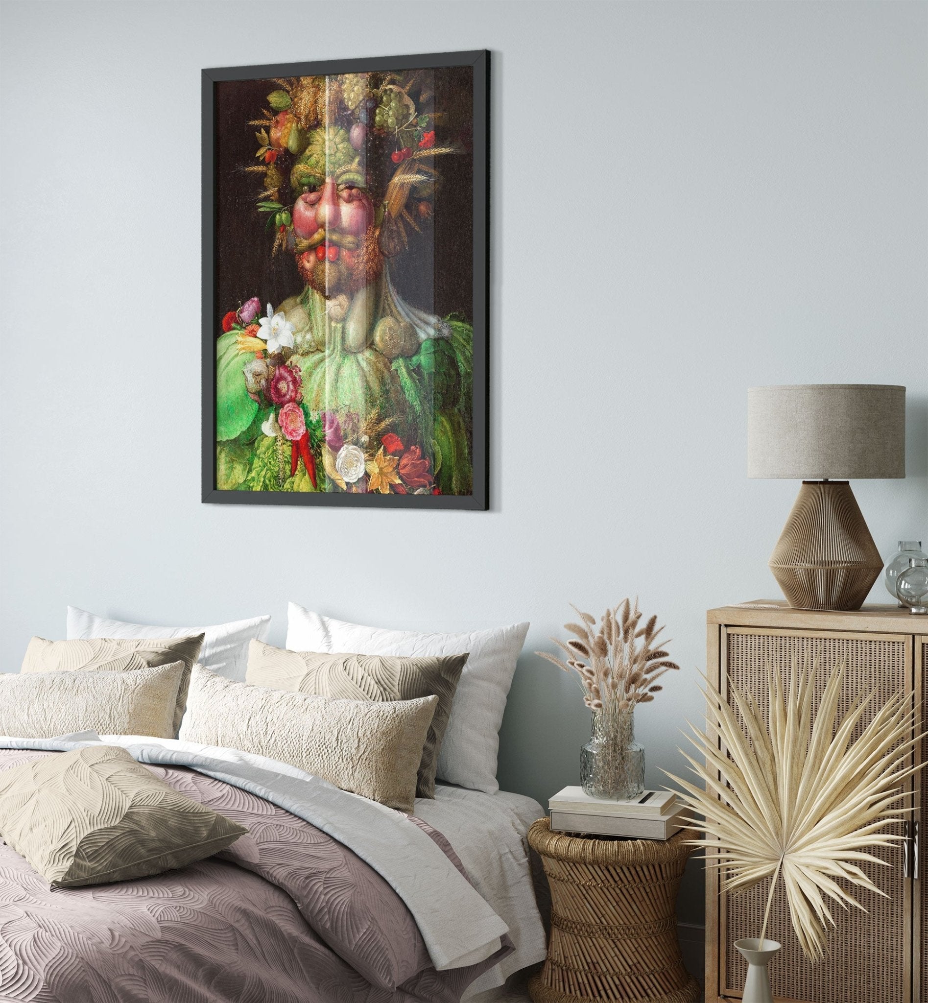 Arcimboldo Print Vertumus Rudolf 2nd, Giuseppe Arcimboldo Vegetable Fruit Face Framed Print - WallArtPrints4U