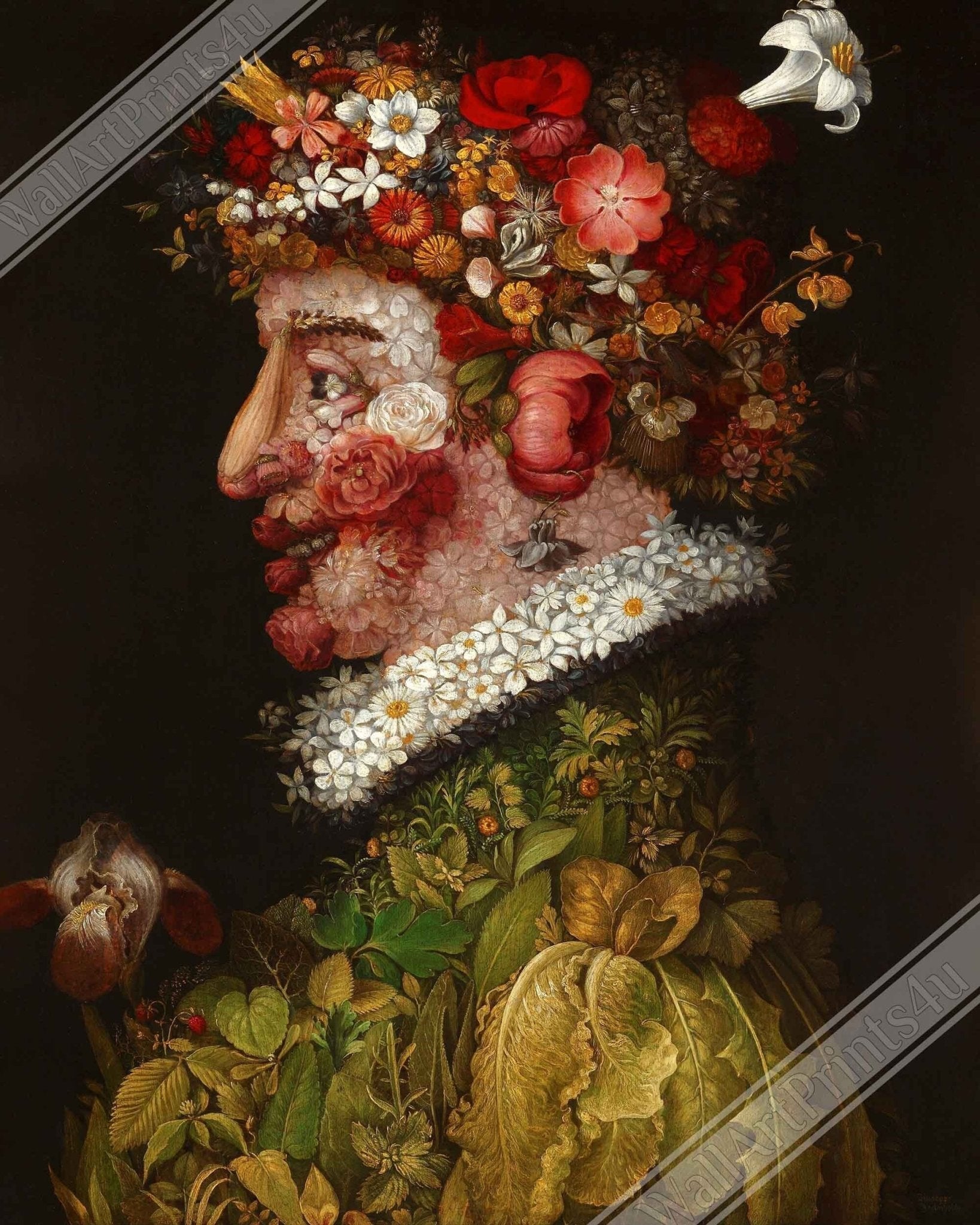 Arcimboldo Spring Season Framed Print - Giuseppe Arcimboldo Spring Framed Print Four Seasons - WallArtPrints4U