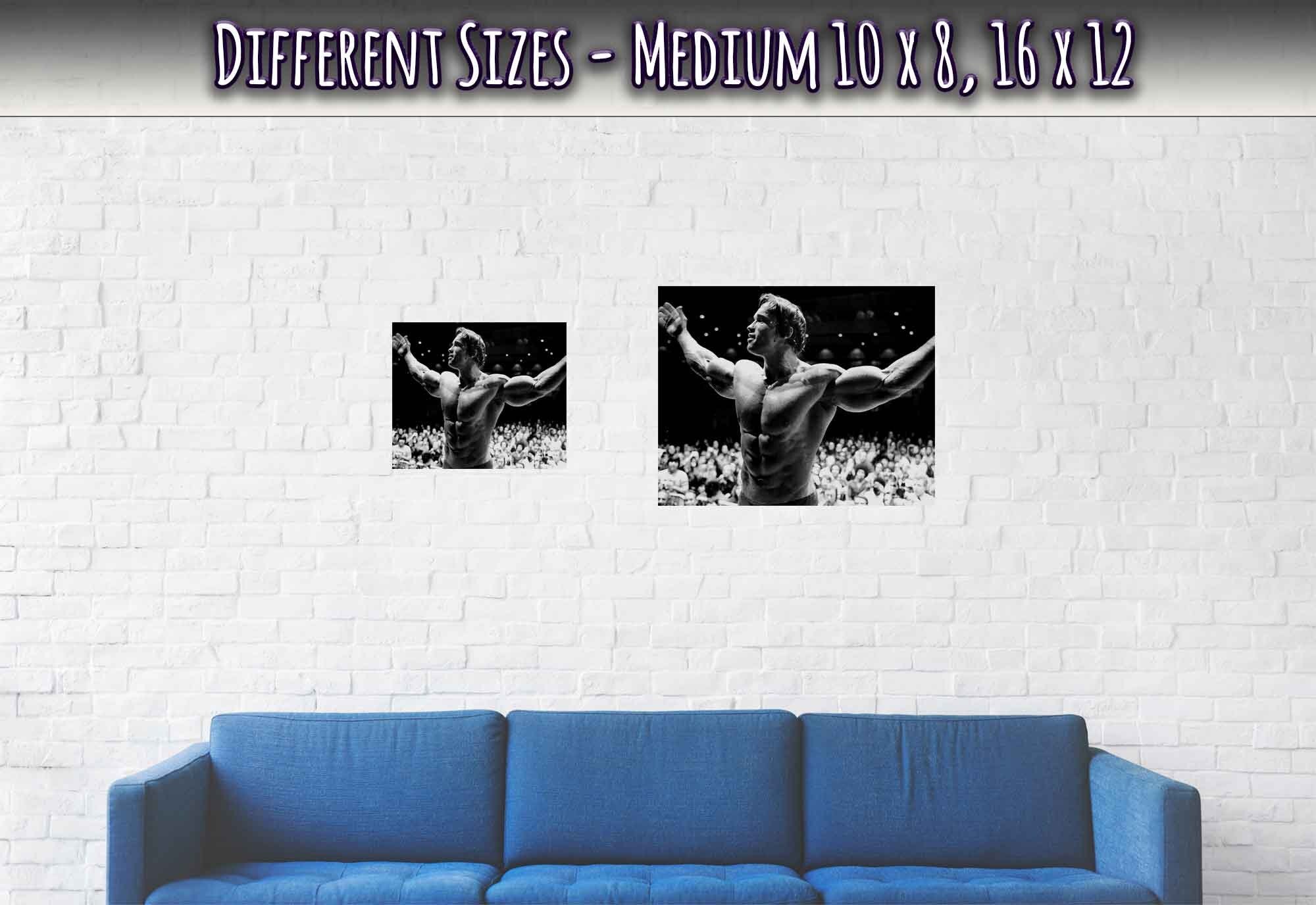 Arnold Schwarzenegger Poster, Seven Time Mr Olympia, Vintage Photo Portrait, Arnold Schwarzenegger Print - WallArtPrints4U