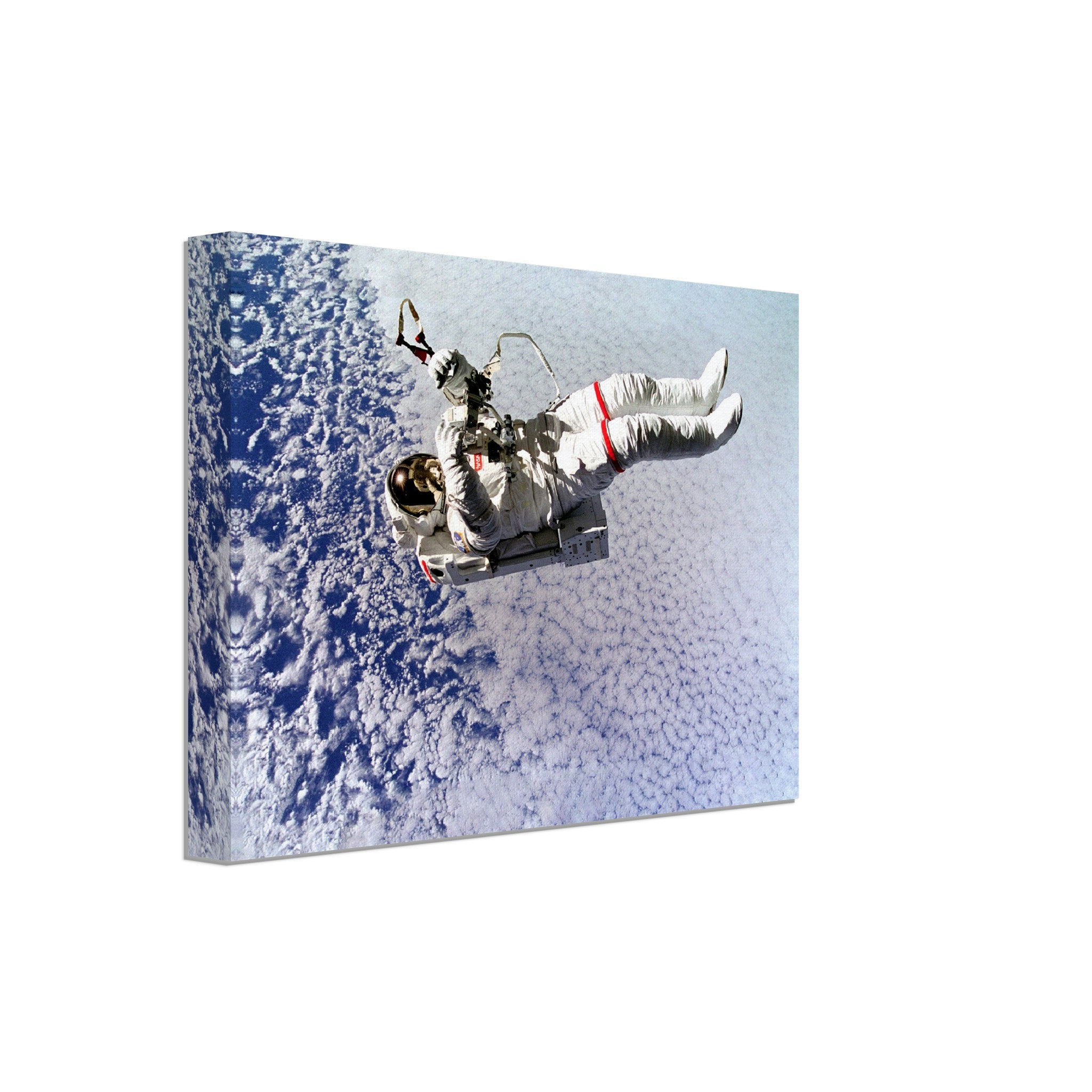 Astronaut Canvas - Vintage Astronaut Tetherless Floating In Space - WallArtPrints4U