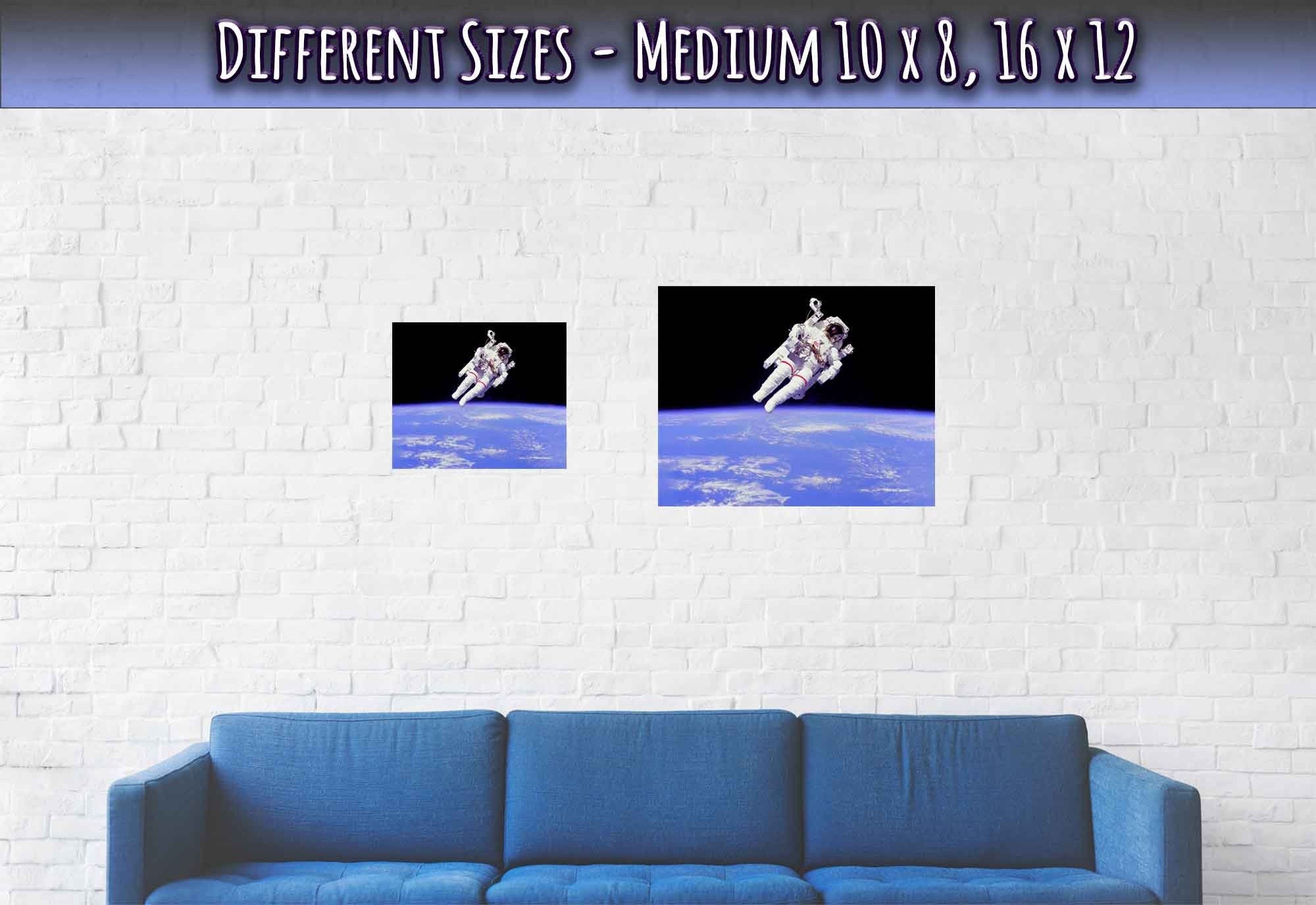 Astronaut Poster - Vintage Astronaut "Free Flying" Away From Ship Using Mmu - WallArtPrints4U