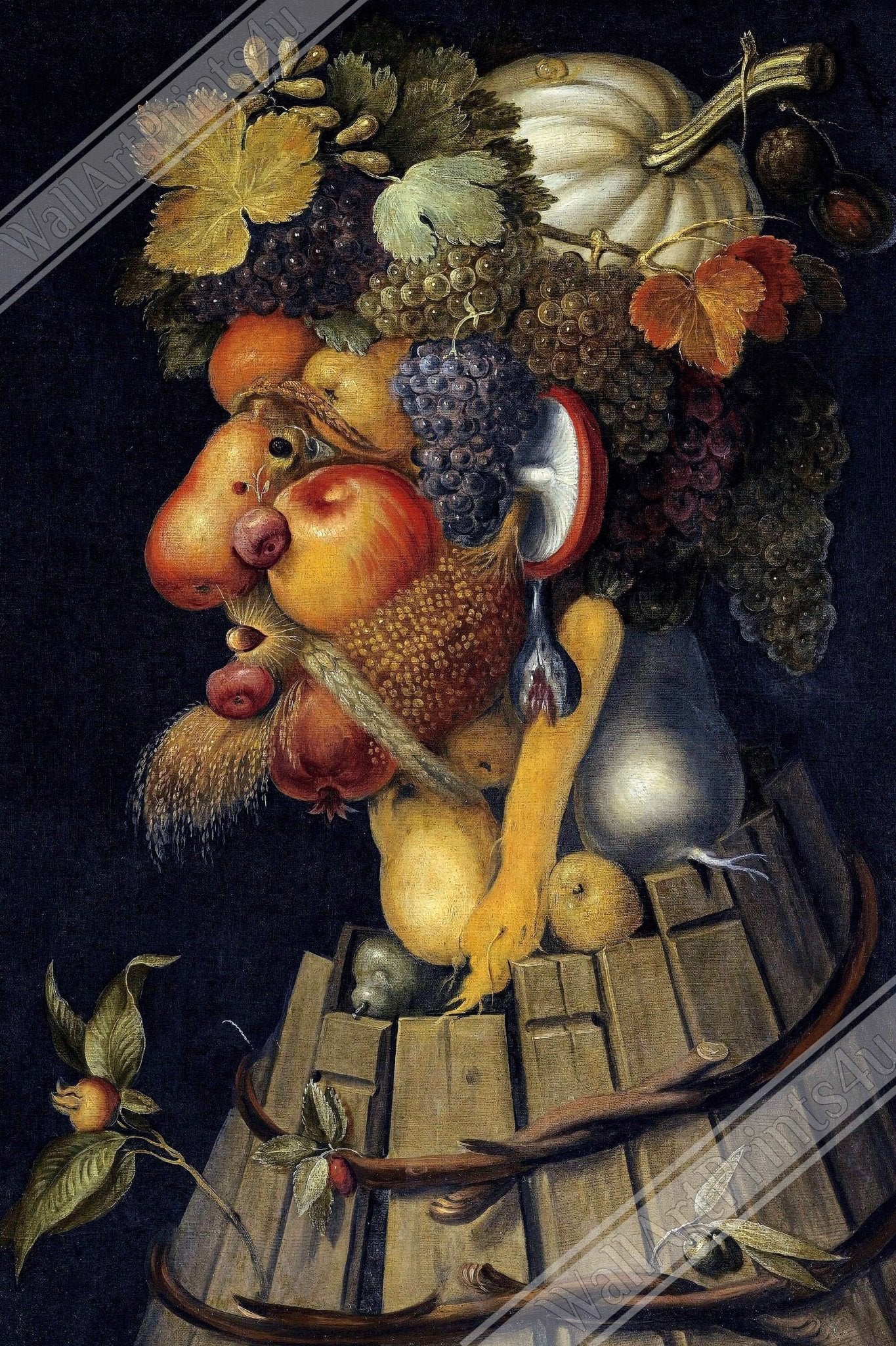 Autumn Season Canvas Print - Giuseppe Arcimboldo Autumn (Otono) Canvas Four Seasons - WallArtPrints4U