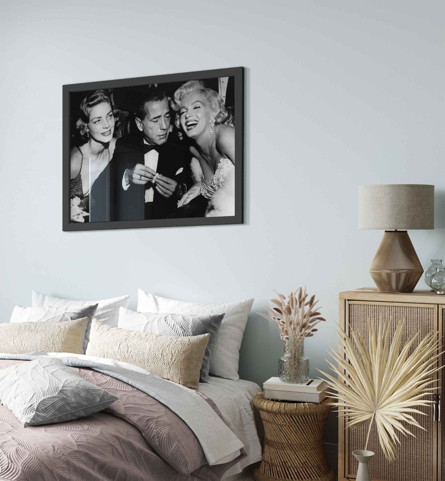 Bacall Bogart & Monroe Framed, How To Marry A Millionaire Vintage Photo Framed Print 1953 - WallArtPrints4U