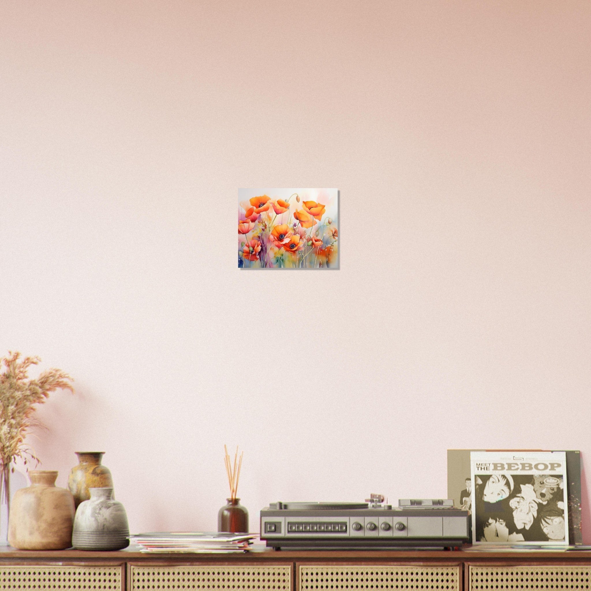 Beautiful Watercolour Poppies Poster Print - WallArtPrints4U