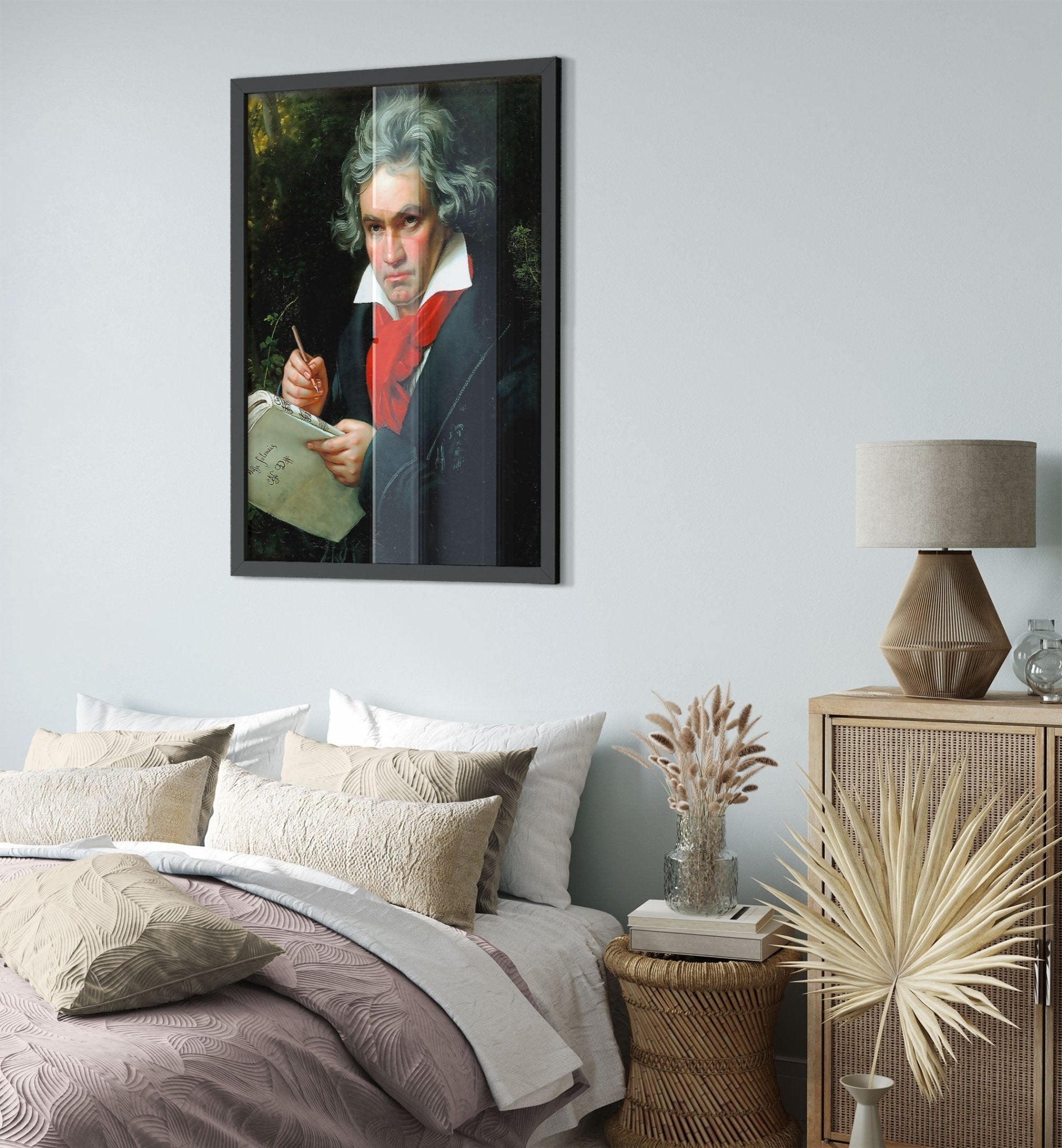 Beethoven Framed, 18th Century Composer, Vintage Portrait Framed Print - Ludwig Van Beethoven Framed Print - WallArtPrints4U