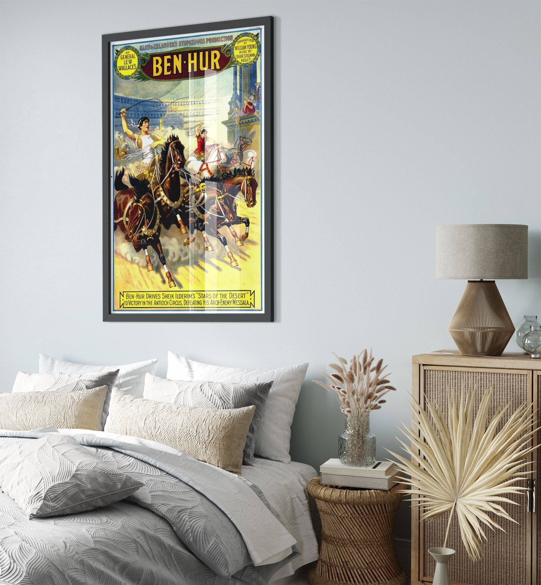 Ben Hur Framed, Vintage Framed 1899 Framed Film Art - Dramatized William Young - WallArtPrints4U