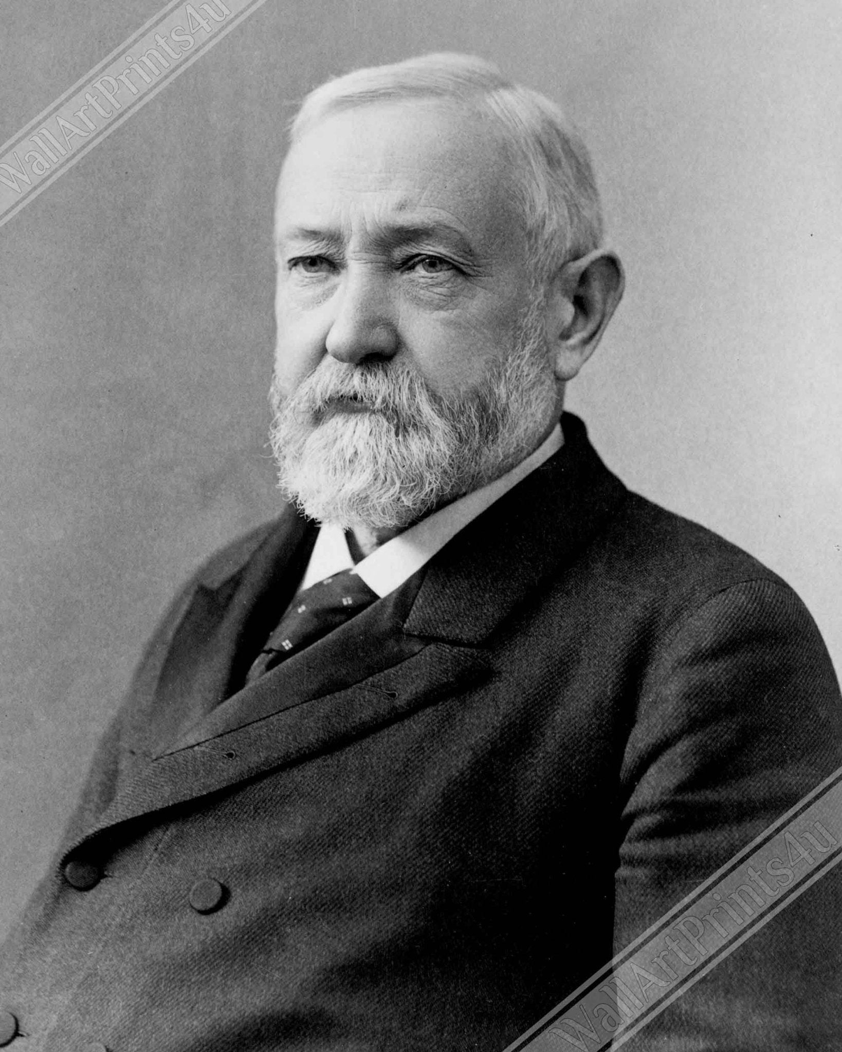 Benjamin Harrison Poster, 23rd President Of Usa, Vintage Photo Portrait - Benjamin Harrison Print - WallArtPrints4U