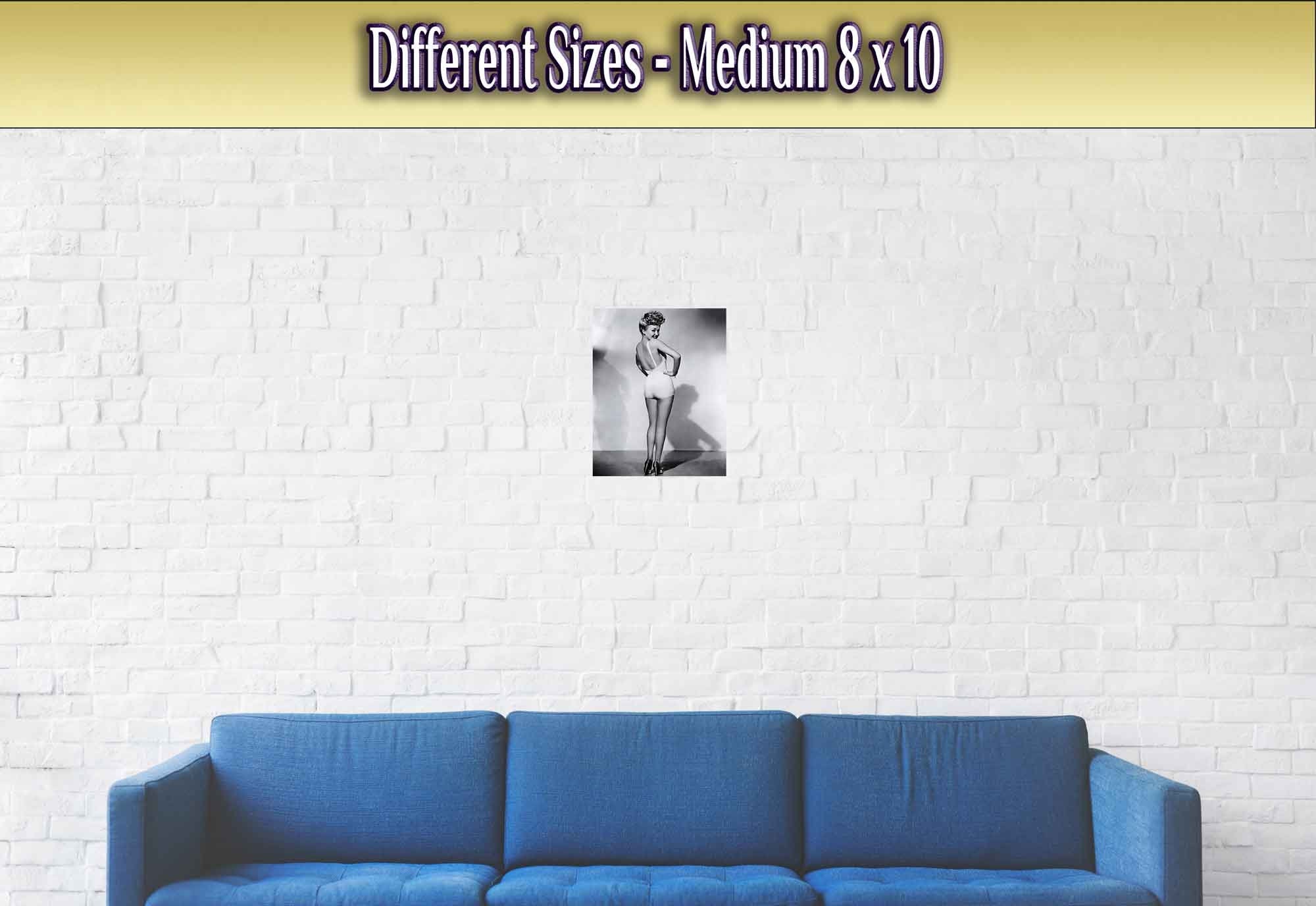 Betty Grable Swimsuit Poster, Famous Photo Print From 1943, First Pin Up Girl, Inspired American Soldiers In Ww2. - WallArtPrints4U