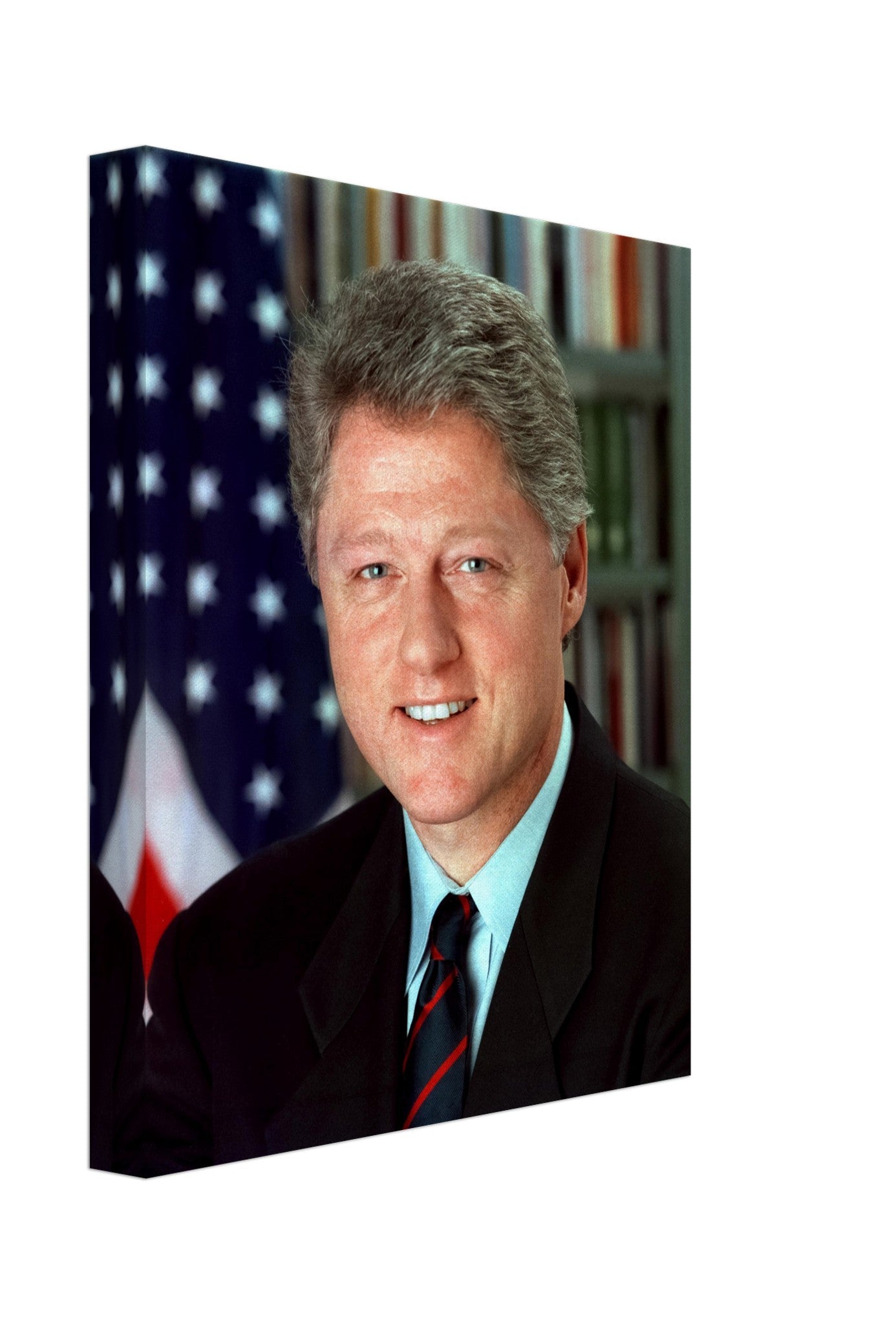Bill Clinton Canvas, 42nd President Of These United States, Vintage Photo Portrait - Bill Clinton Canvas Print - WallArtPrints4U