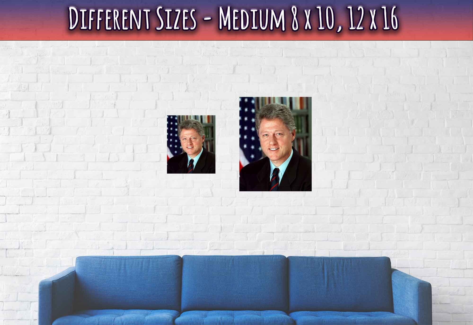 Bill Clinton Poster, 42nd President Of These United States, Vintage Photo Portrait - Bill Clinton Print - WallArtPrints4U