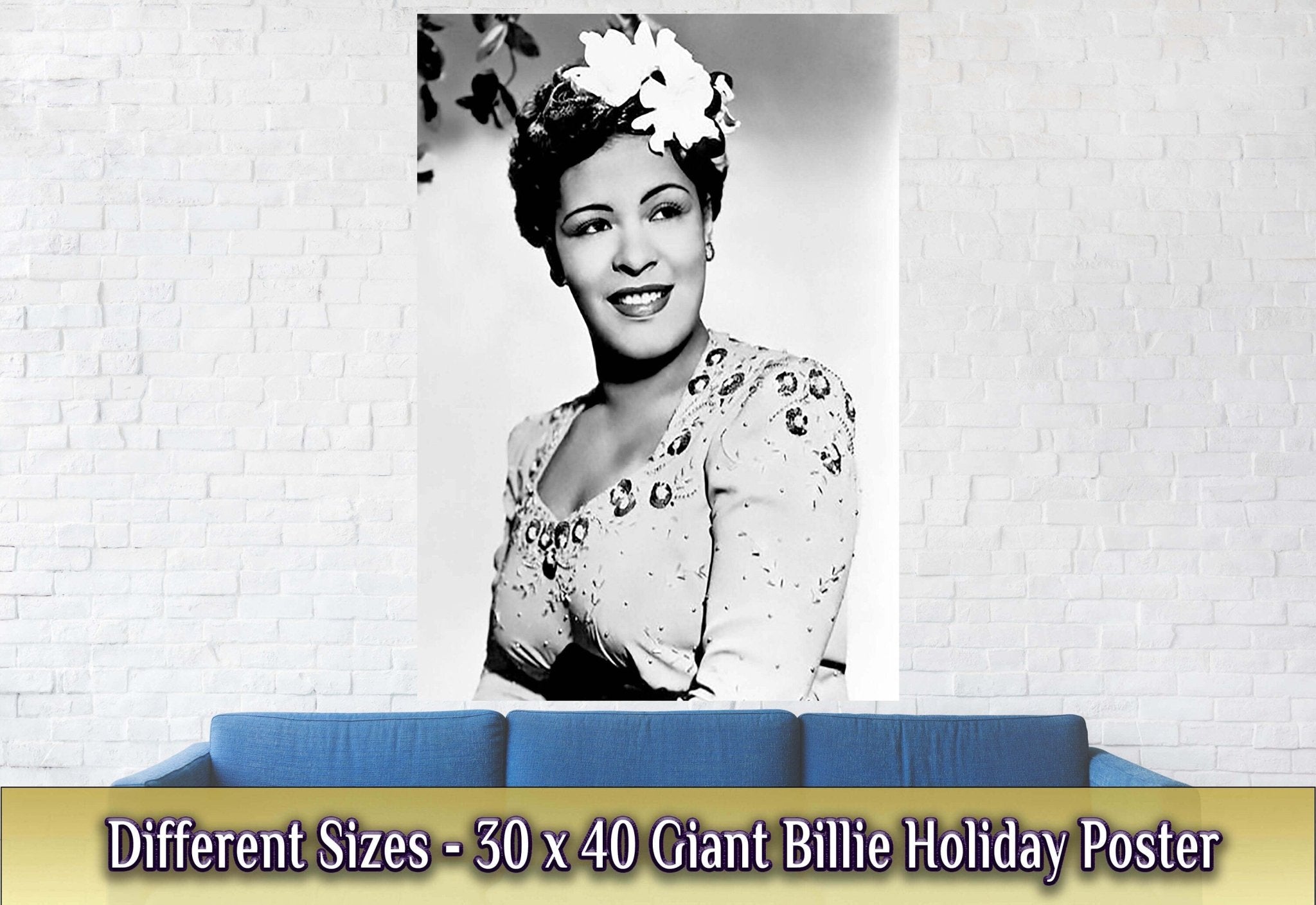 Billie Holiday Poster, Lady Day Soul Singer, Vintage Billie Holiday Print - Legend Of Soul Music - WallArtPrints4U