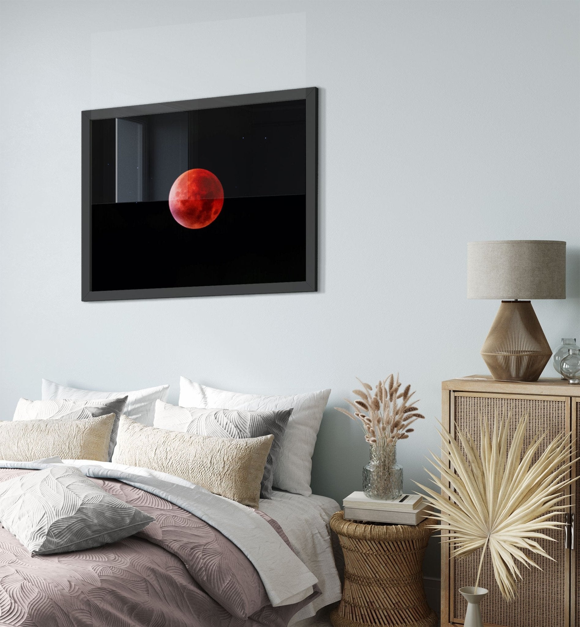 Blood Moon Framed Lunar Eclipse Blood Moon Framed Print - WallArtPrints4U