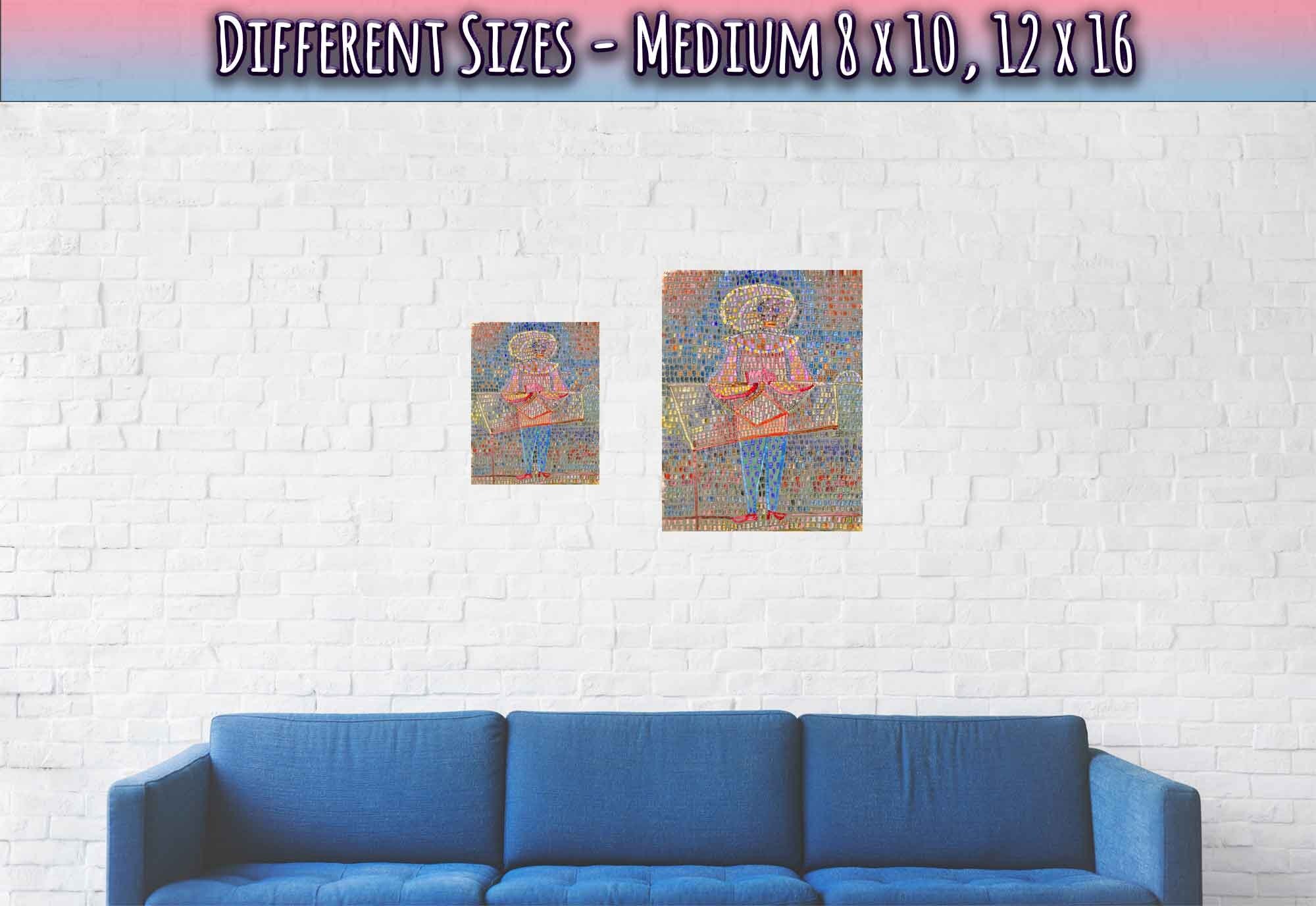 Boy In A Fancy Dress Poster, Paul Klee Prints Abstract Boy Fancy Dress Art - WallArtPrints4U