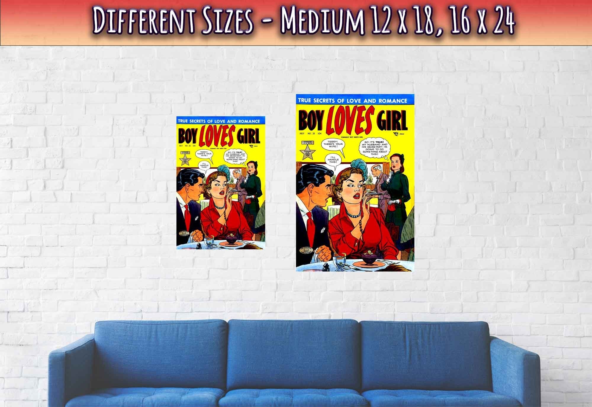 Boy Loves Girl Poster Print No 25 - Vintage Romance Poster From 1952 - WallArtPrints4U