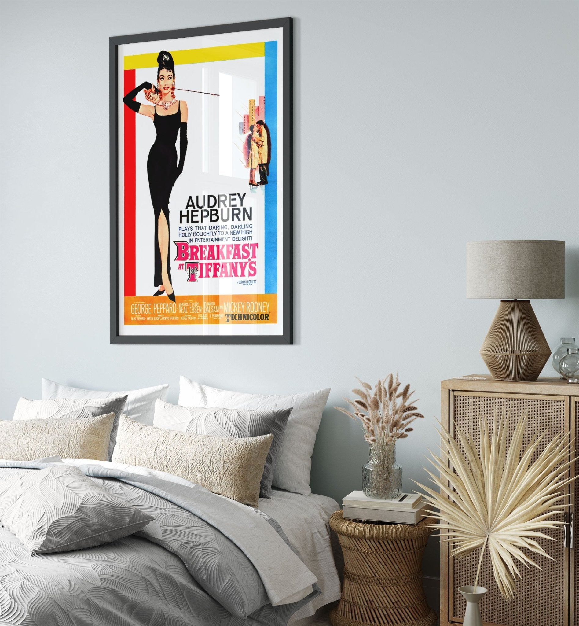 Breakfast At Tiffany's Framed, Vintage Movie Framed 1961 Framed Film Art - Audrey Hepburn - WallArtPrints4U