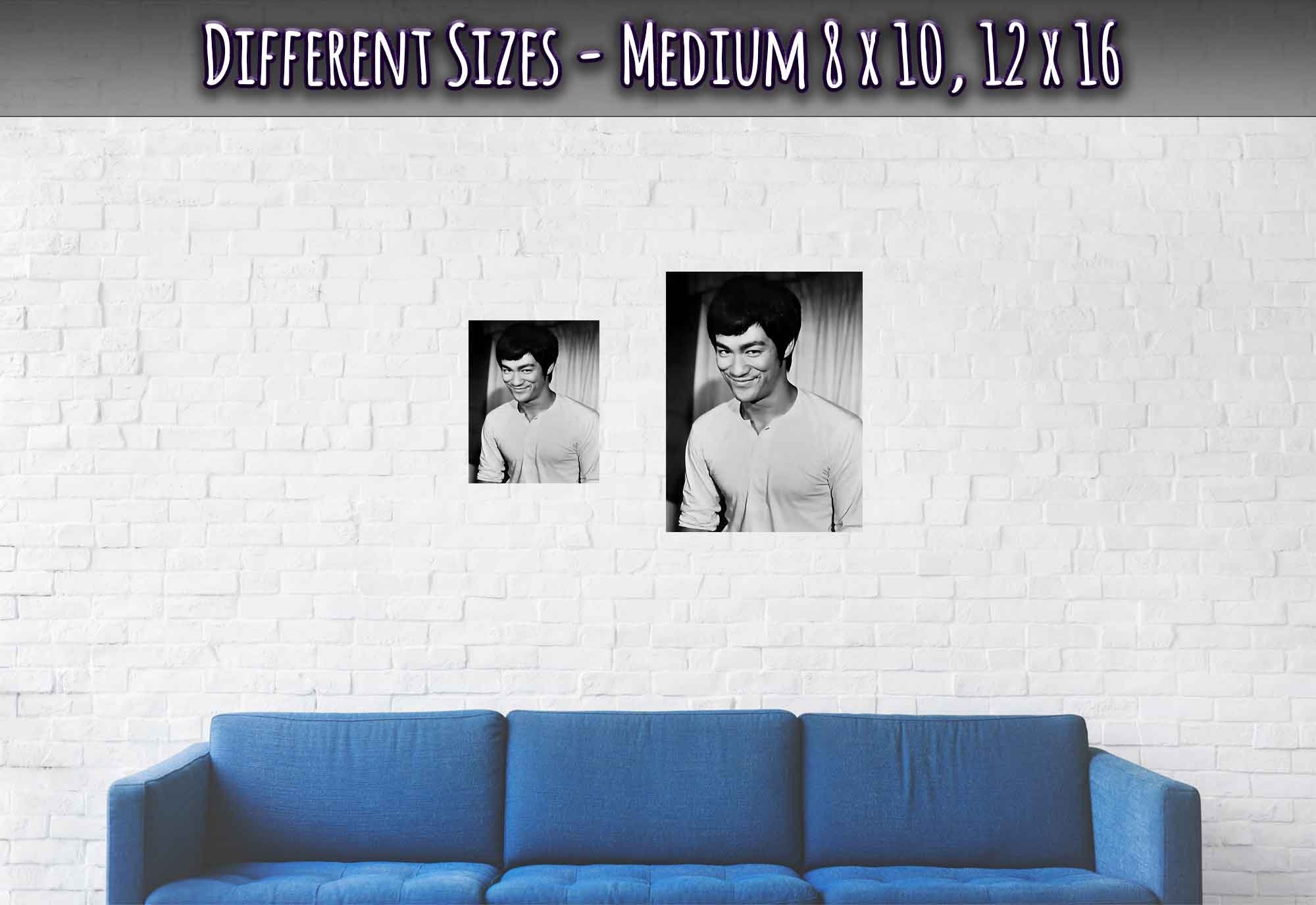 Bruce Lee Poster Martial Artist Vintage Photo Portrait - Bruce Lee Print 1973 - WallArtPrints4U
