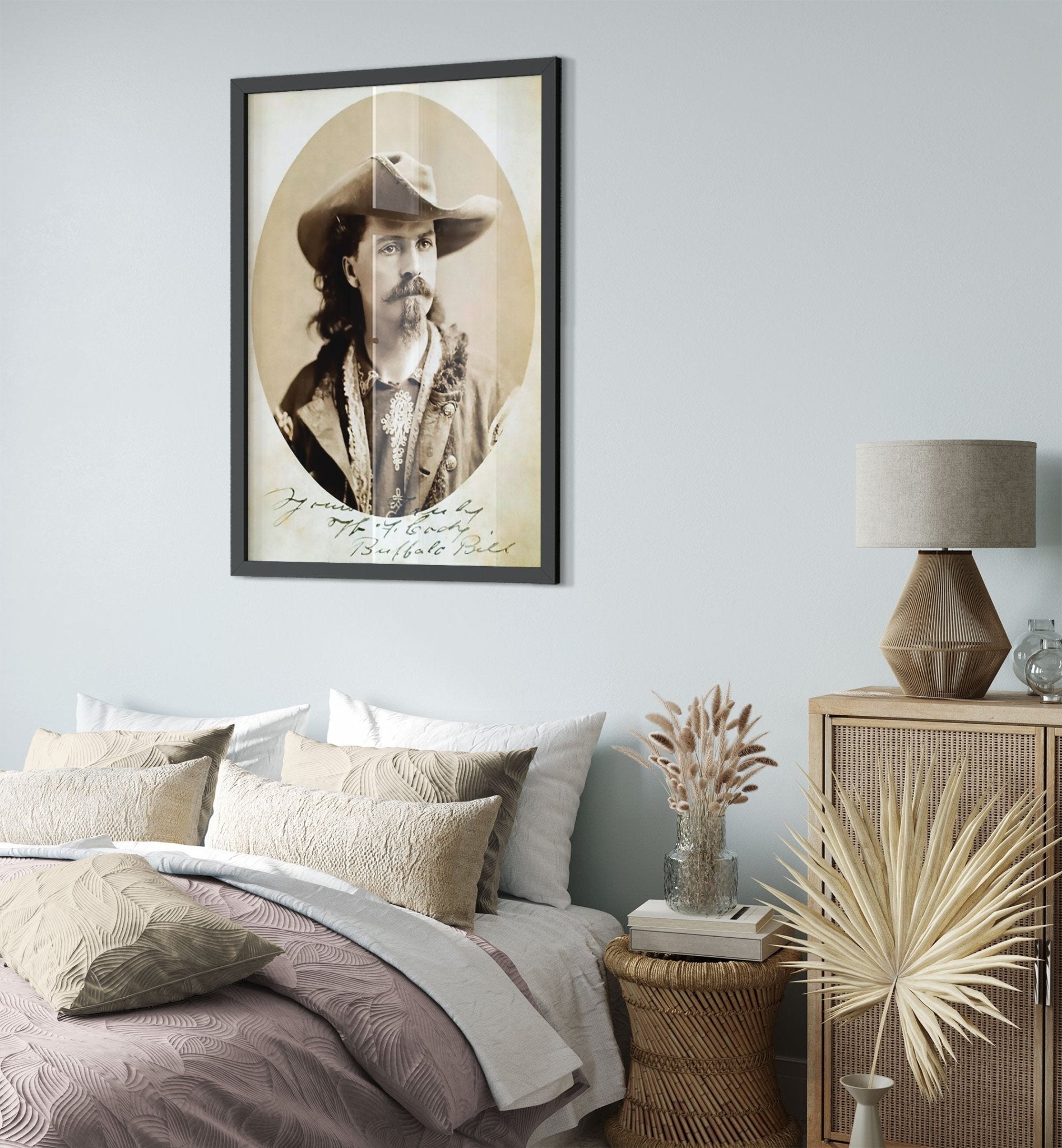 Buffalo Bills Framed, Wild West Legend, Vintage Photo - Buffalo Bill Framed Print - Signed William Cody Framed - WallArtPrints4U