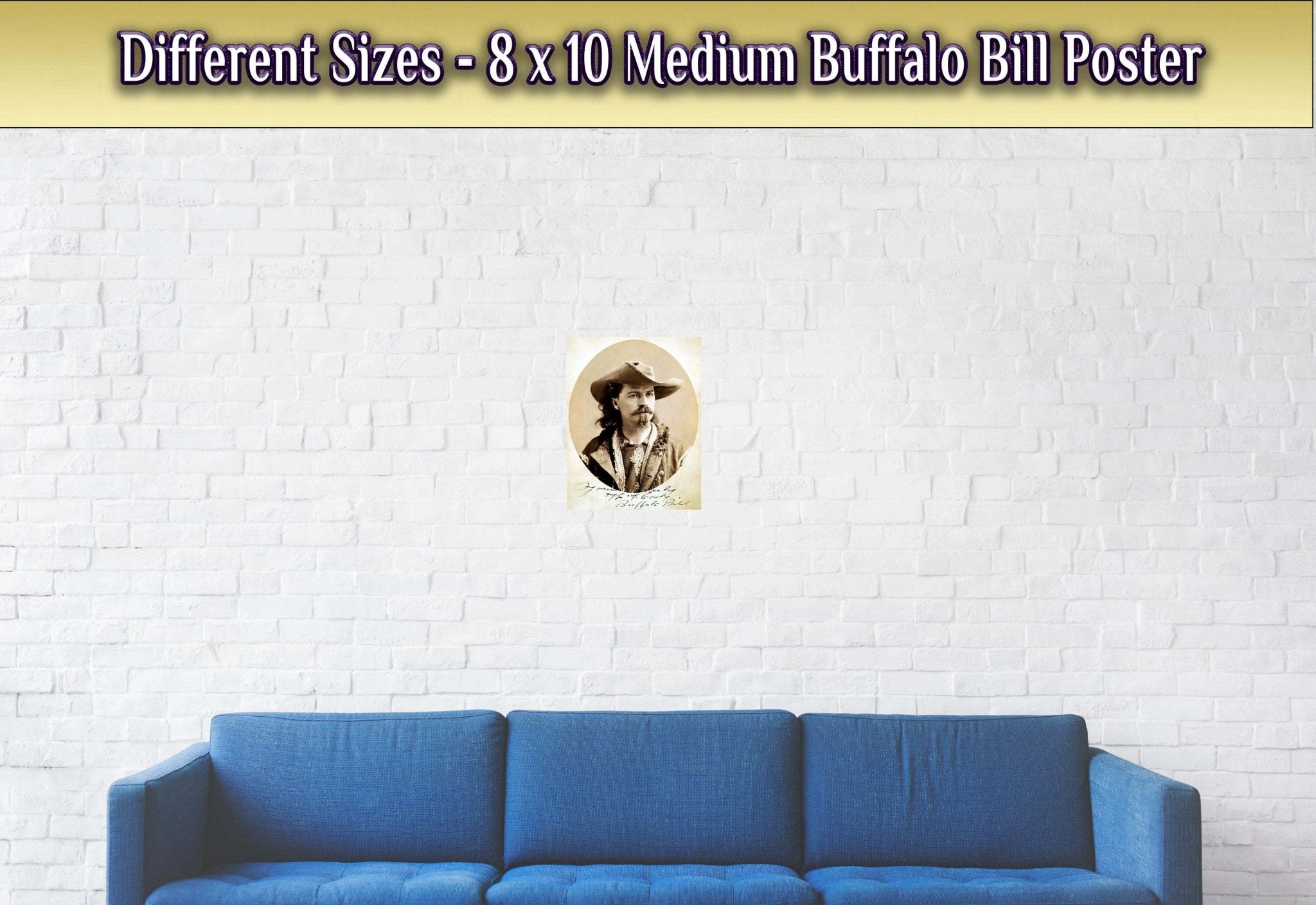 Buffalo Bills Poster, Wild West Legend, Vintage Photo - Buffalo Bill Print - Signed William Cody Poster - WallArtPrints4U