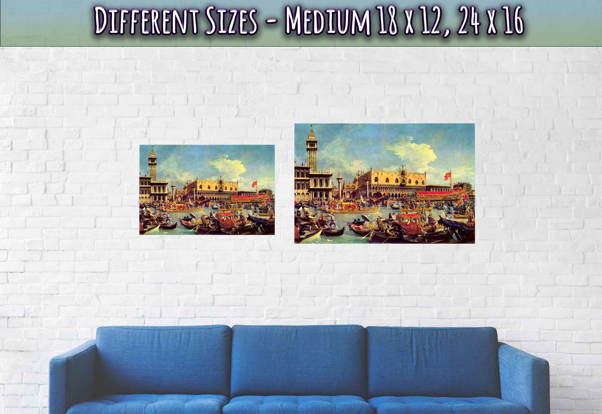 Canaletto Poster, The Bucinturo Print Venice, Returning To The Molo On Ascension Day - WallArtPrints4U