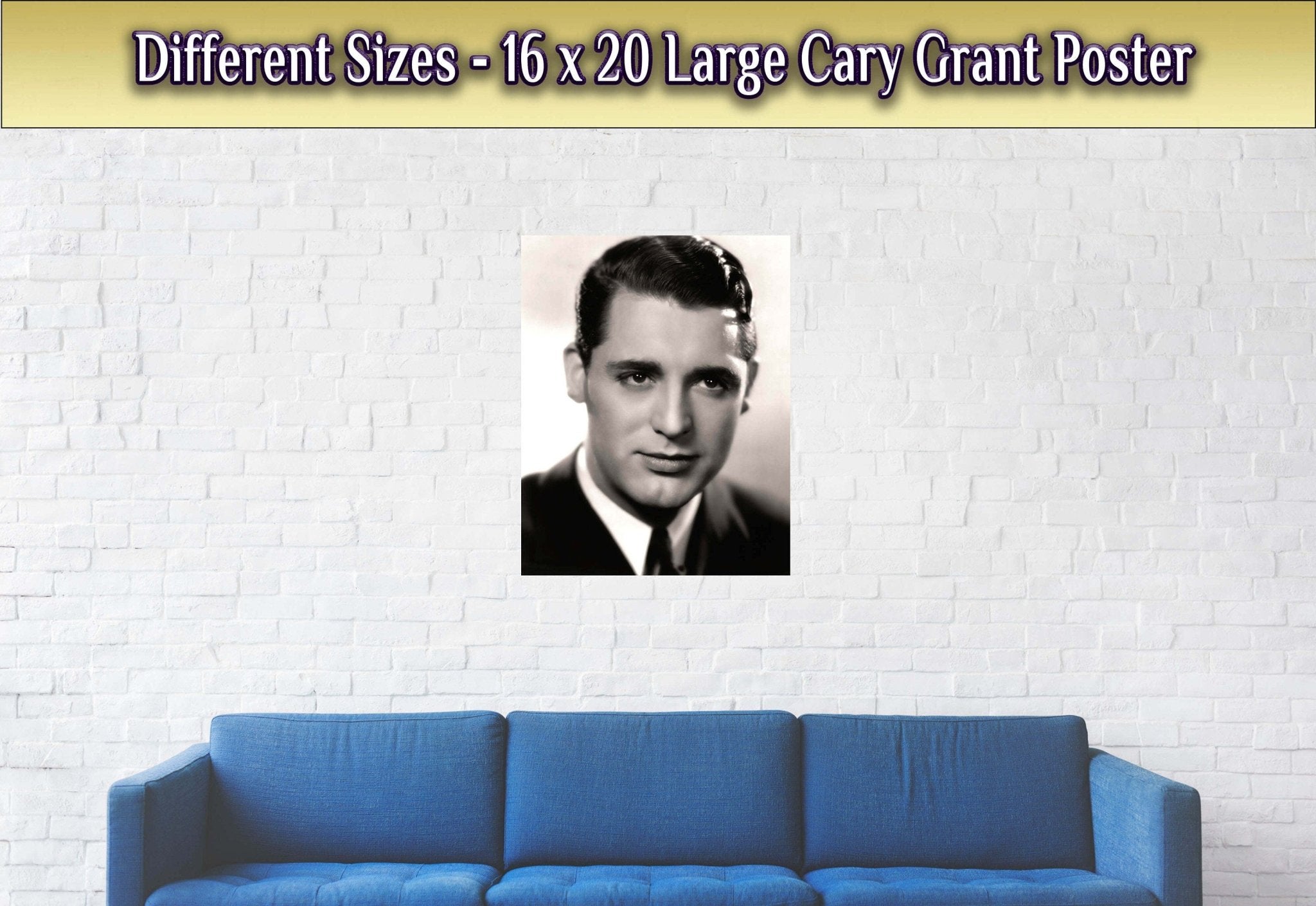 Cary Grant Poster, Young Chin Dimple, Vintage Photo, Cary Grant Print, Silver Screen Star - WallArtPrints4U