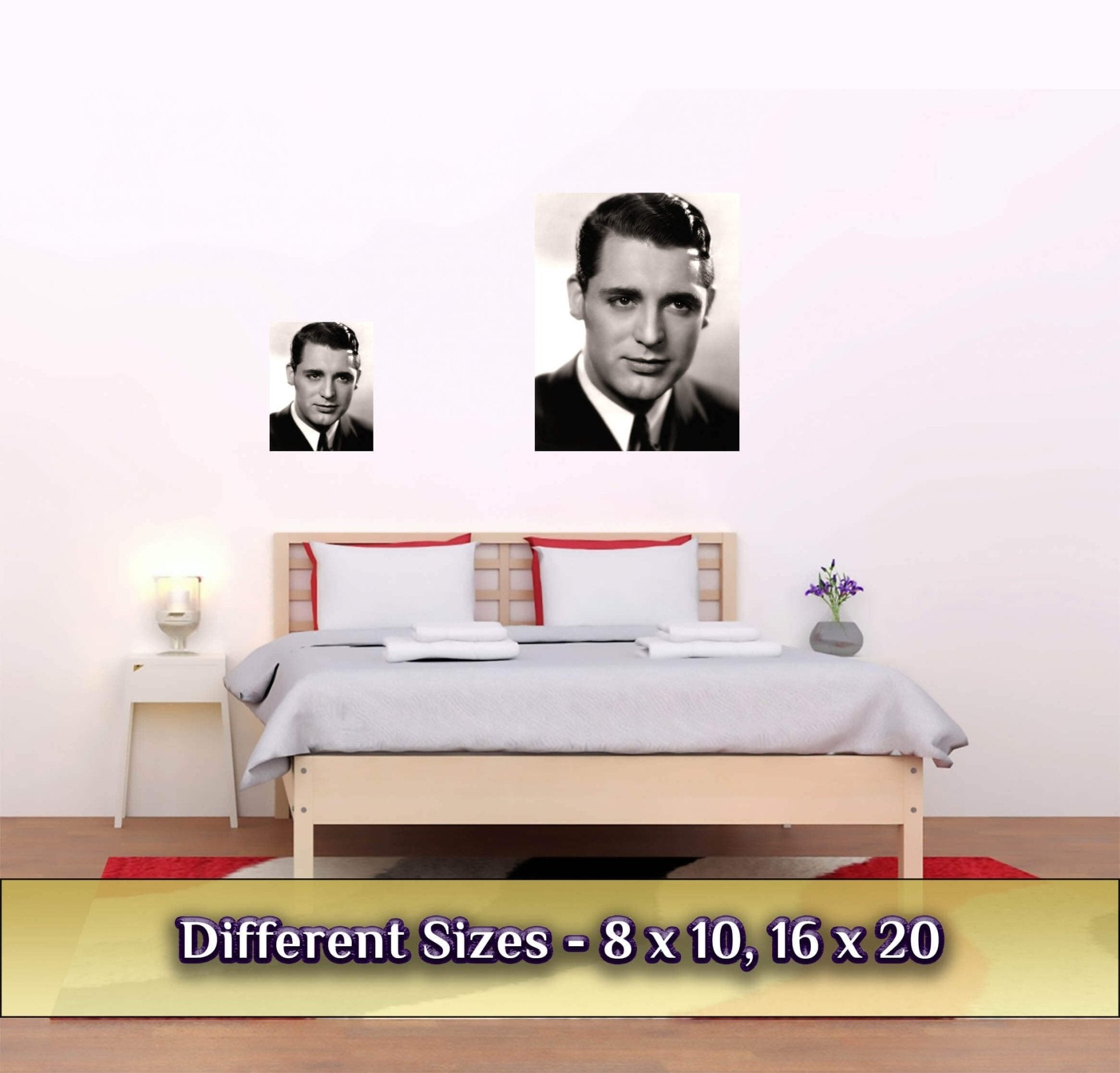 Cary Grant Poster, Young Chin Dimple, Vintage Photo, Cary Grant Print, Silver Screen Star - WallArtPrints4U