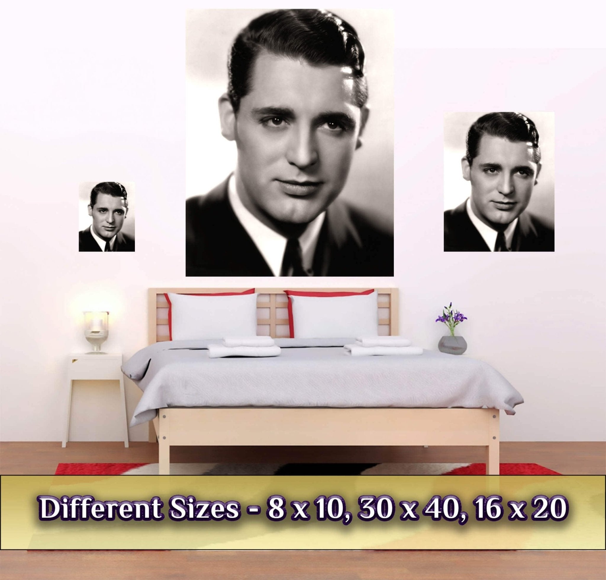 Cary Grant Poster, Young Chin Dimple, Vintage Photo, Cary Grant Print, Silver Screen Star - WallArtPrints4U